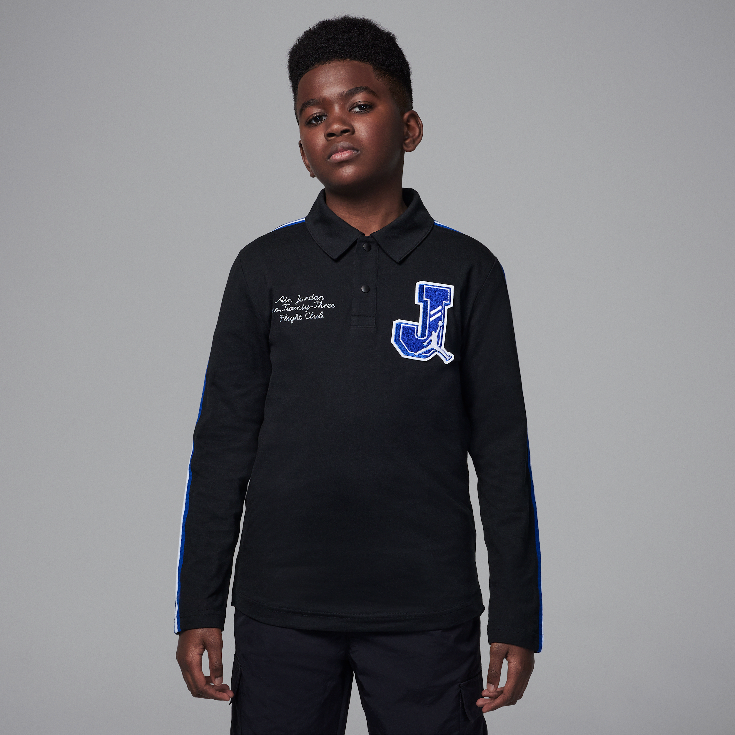 【ナイキ(NIKE)公式ストア】ジョーダン コート オブ レジェンド ジュニア ロングスリーブ ポロ IF3731-010 ブラック 【ナイキ(NIKE)公式ストア】ジョーダン コート オブ レジェンド ジュニア ロングスリーブ ポロ IF3731-010 ブラック