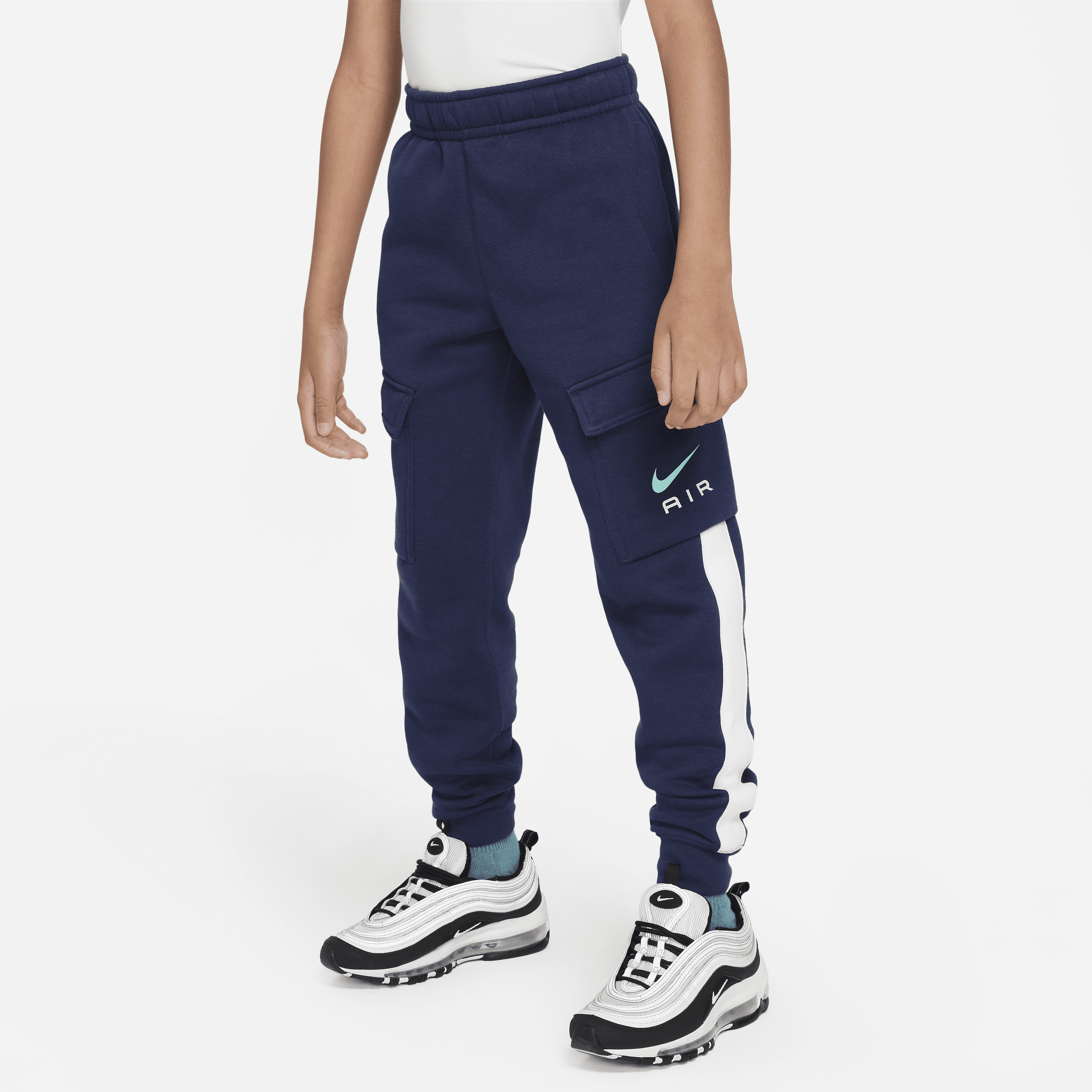 Pantaloni cargo in fleece Nike Air – Ragazzo/a - Blu