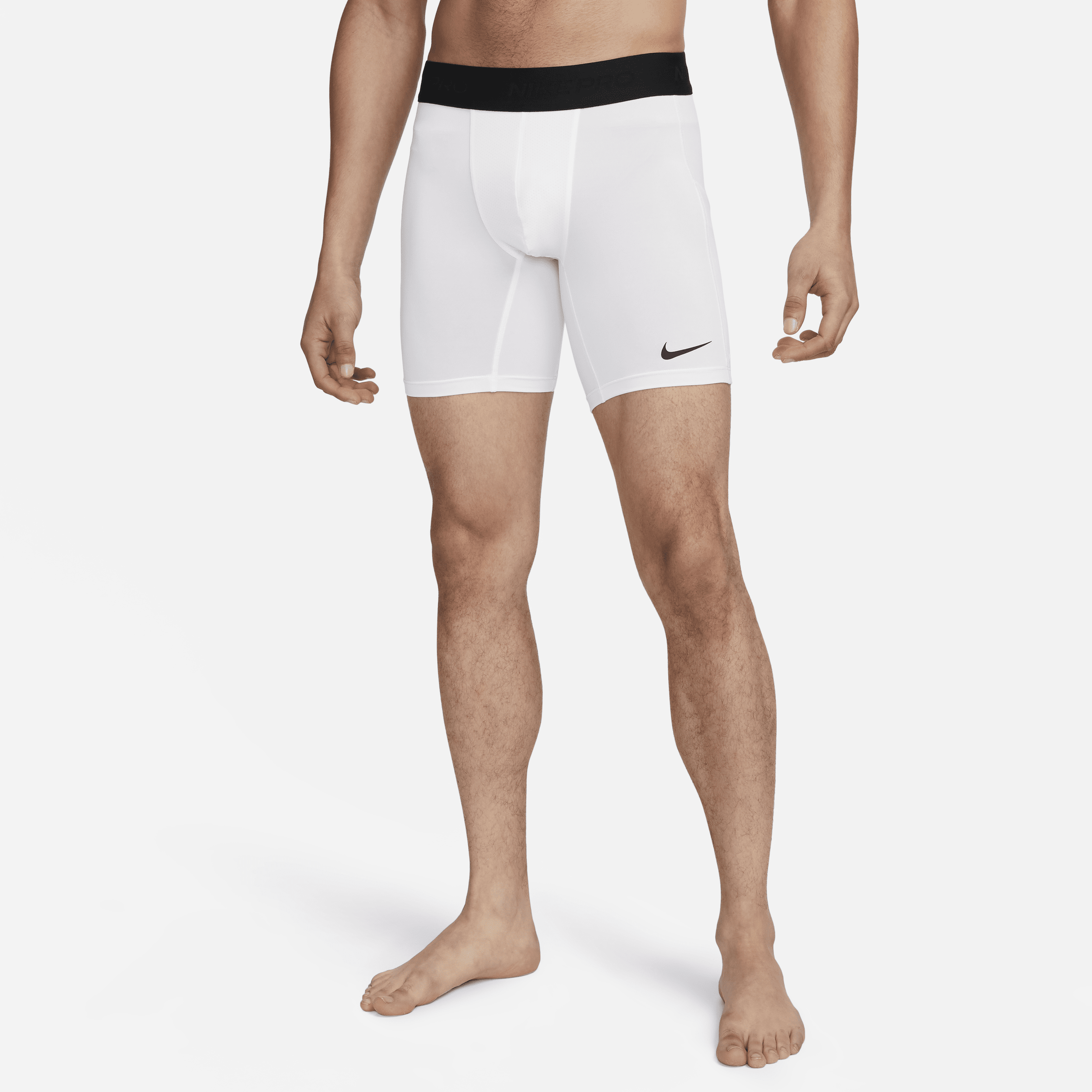 Nike Pro Dri-FIT-fitnessshorts til mænd - hvid
