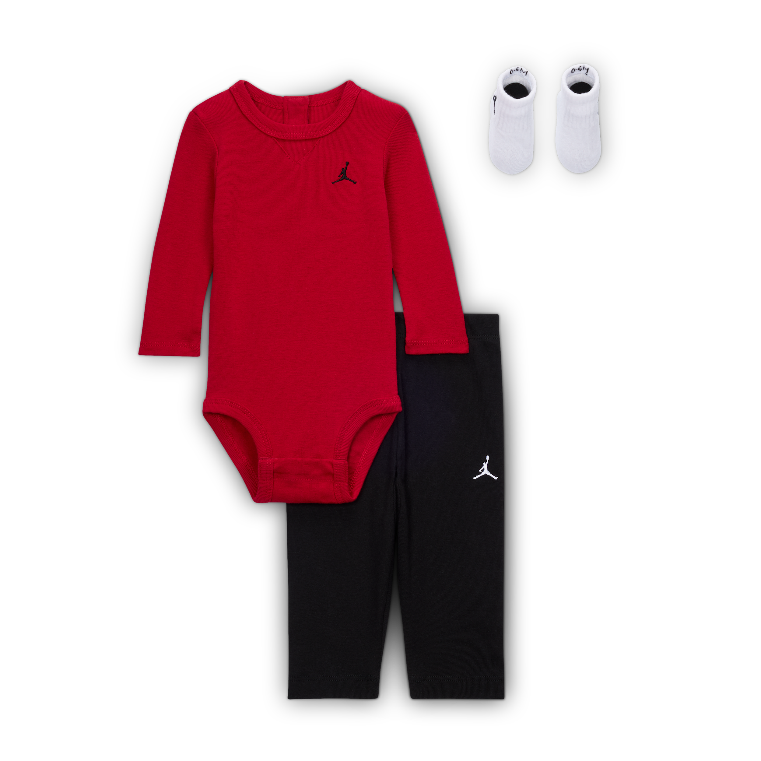 Jordan Conjunto de body de manga larga Essentials para bebé - Rojo