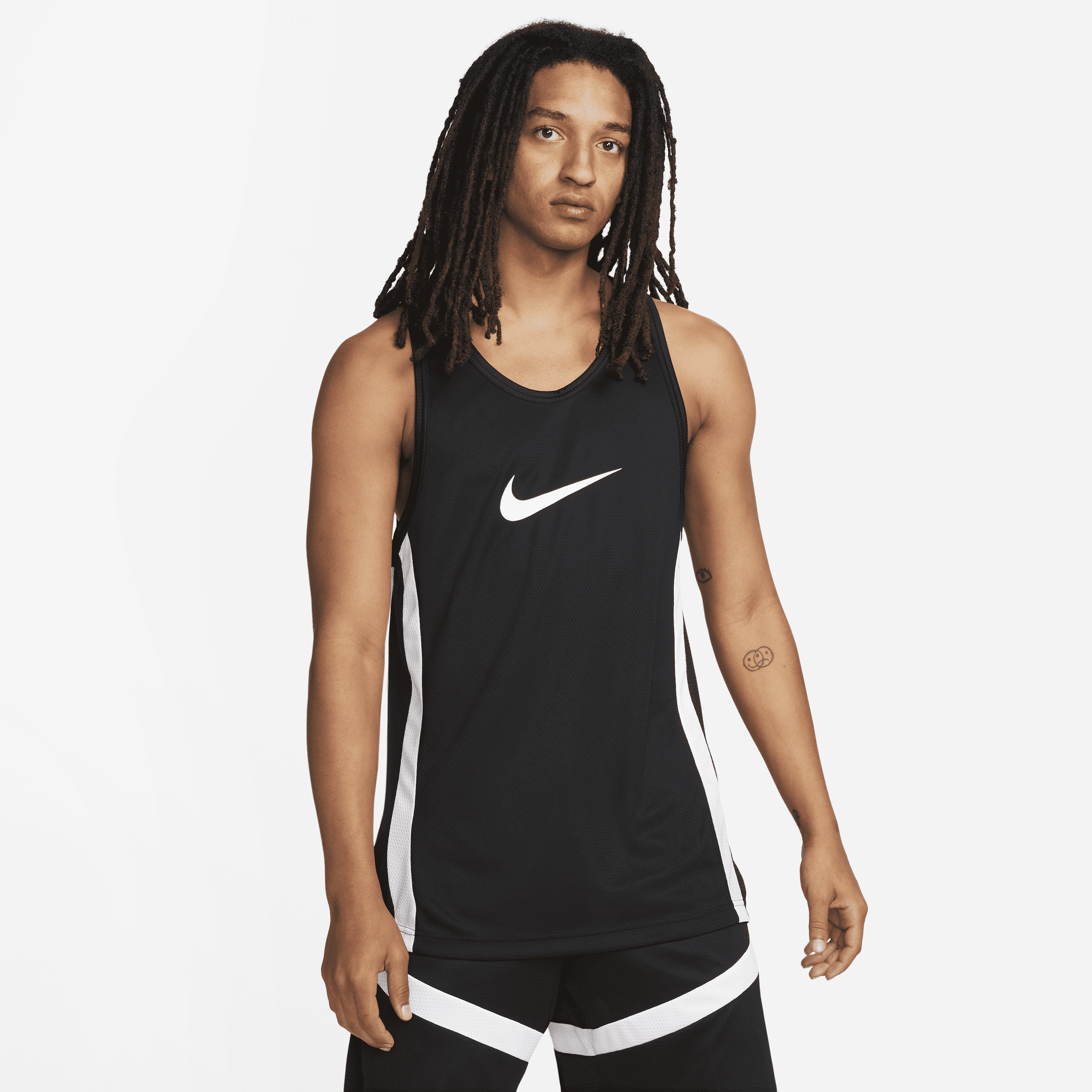 Nike Icon Dri-FIT-basketballtrøje til mænd - sort