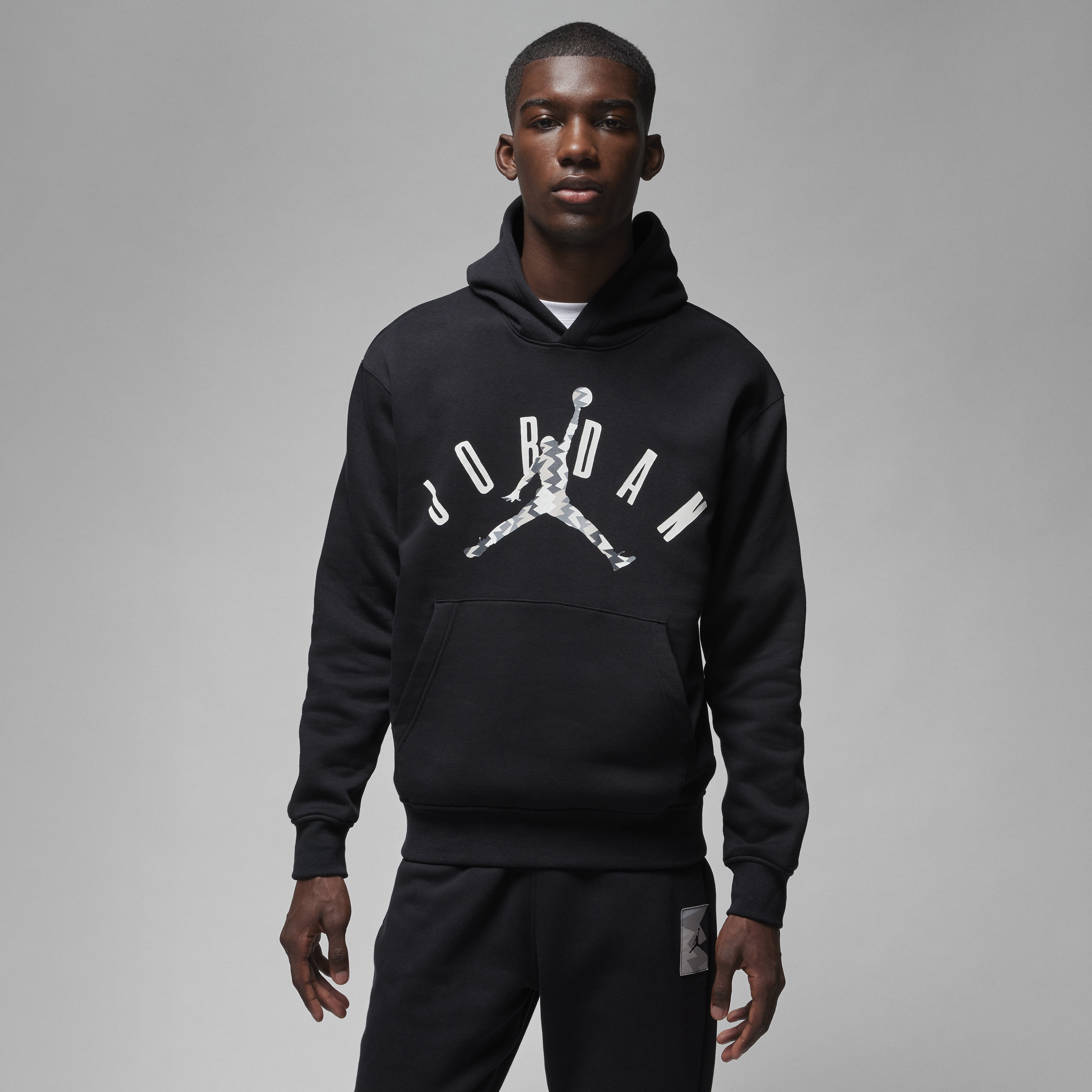 Jordan Flight MVP-pullover-hættetrøje i fleece til mænd - sort
