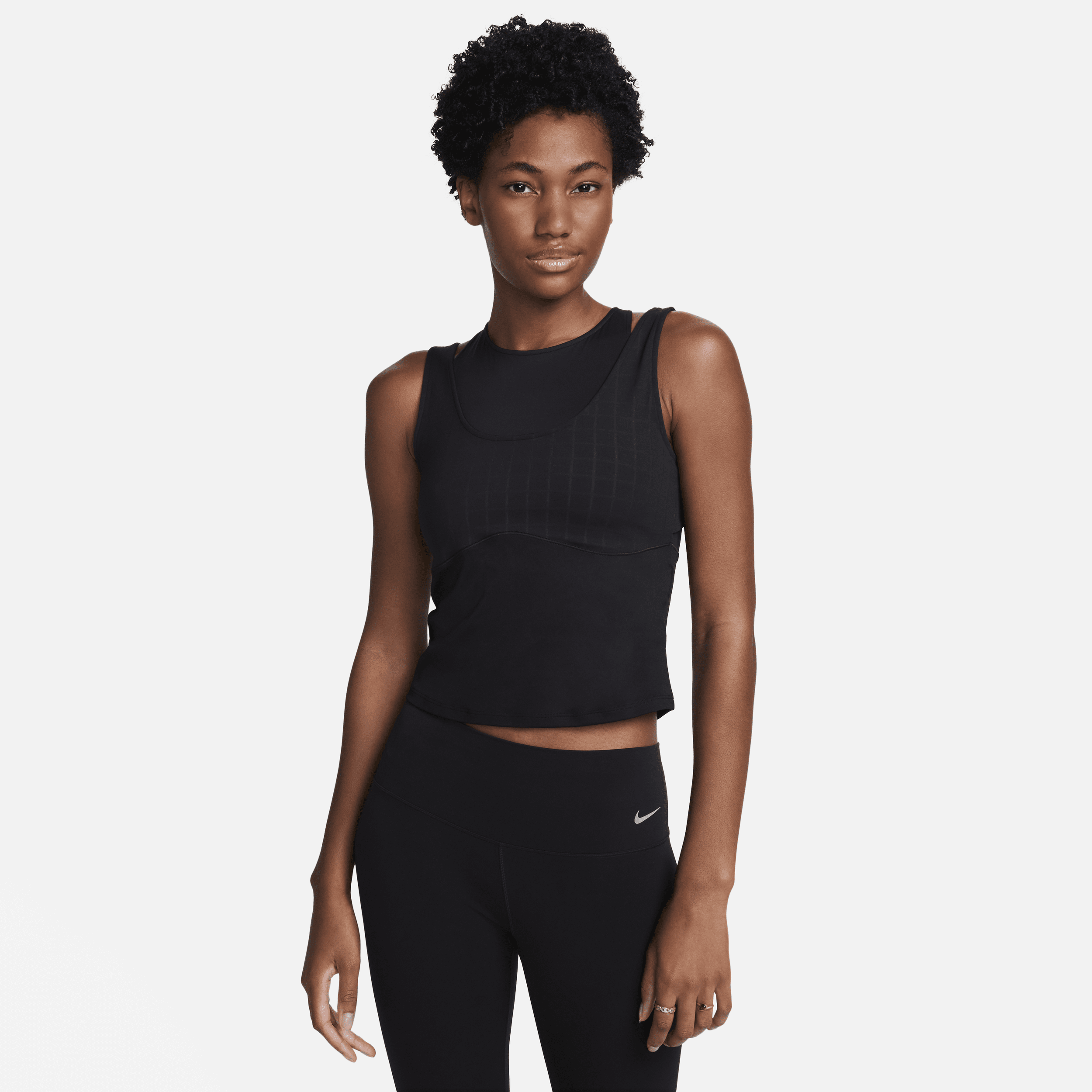 Nike Yoga Dri-FIT Luxe tanktop voor dames - Zwart