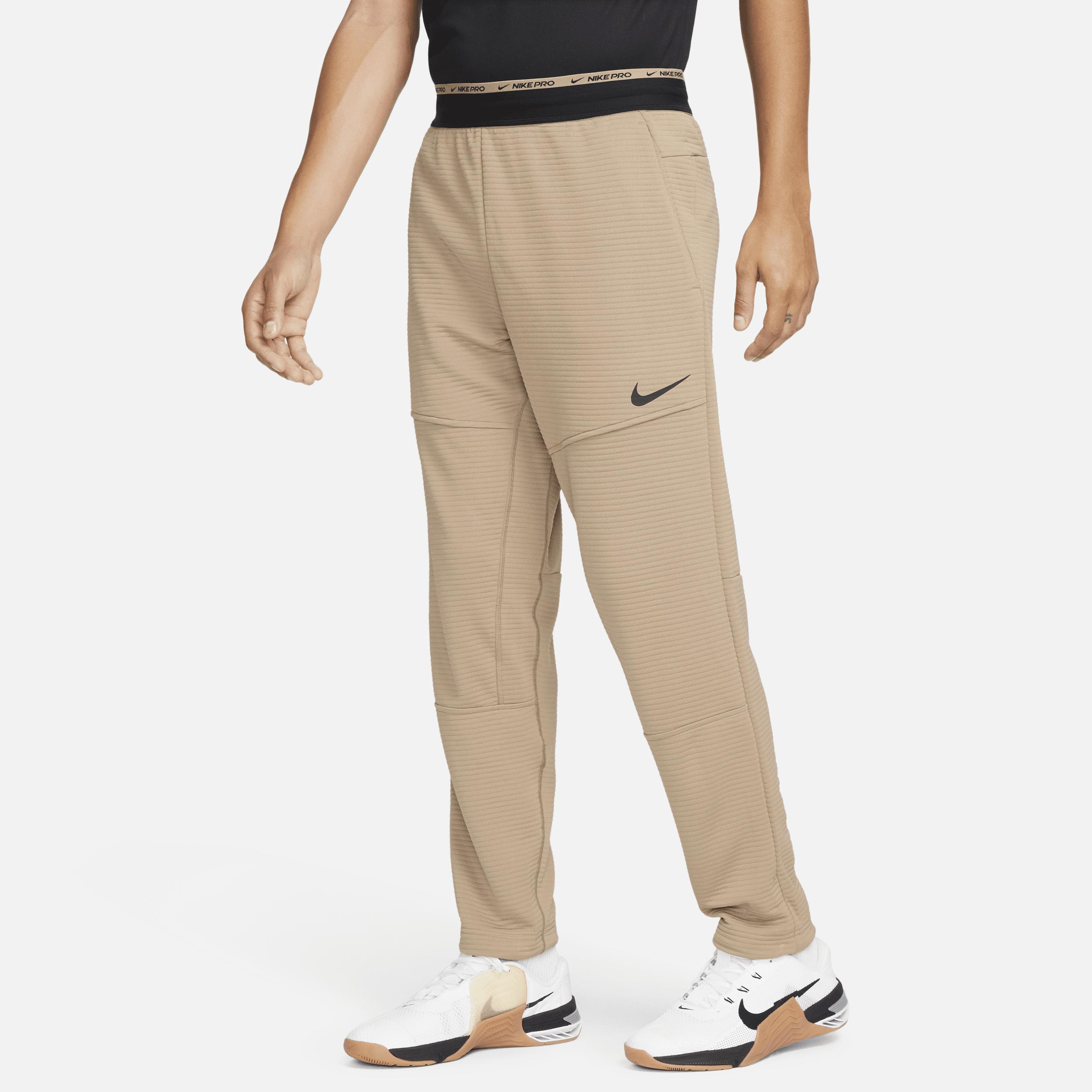 Nike Dri-FIT-fitnessbukser i fleece til mænd - brun