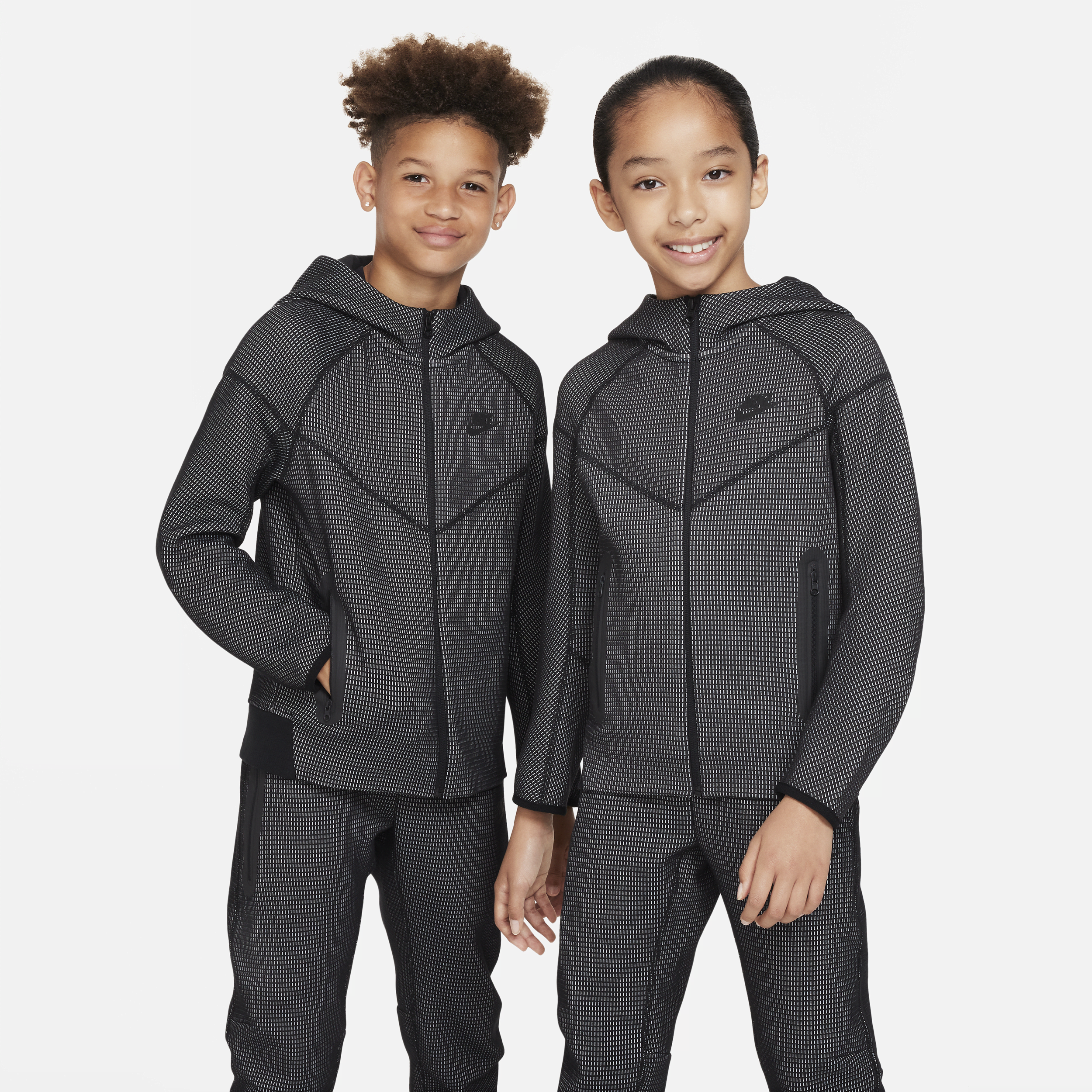 Nike Sportswear Tech Fleece winterhoodie met rits voor jongens - Zwart