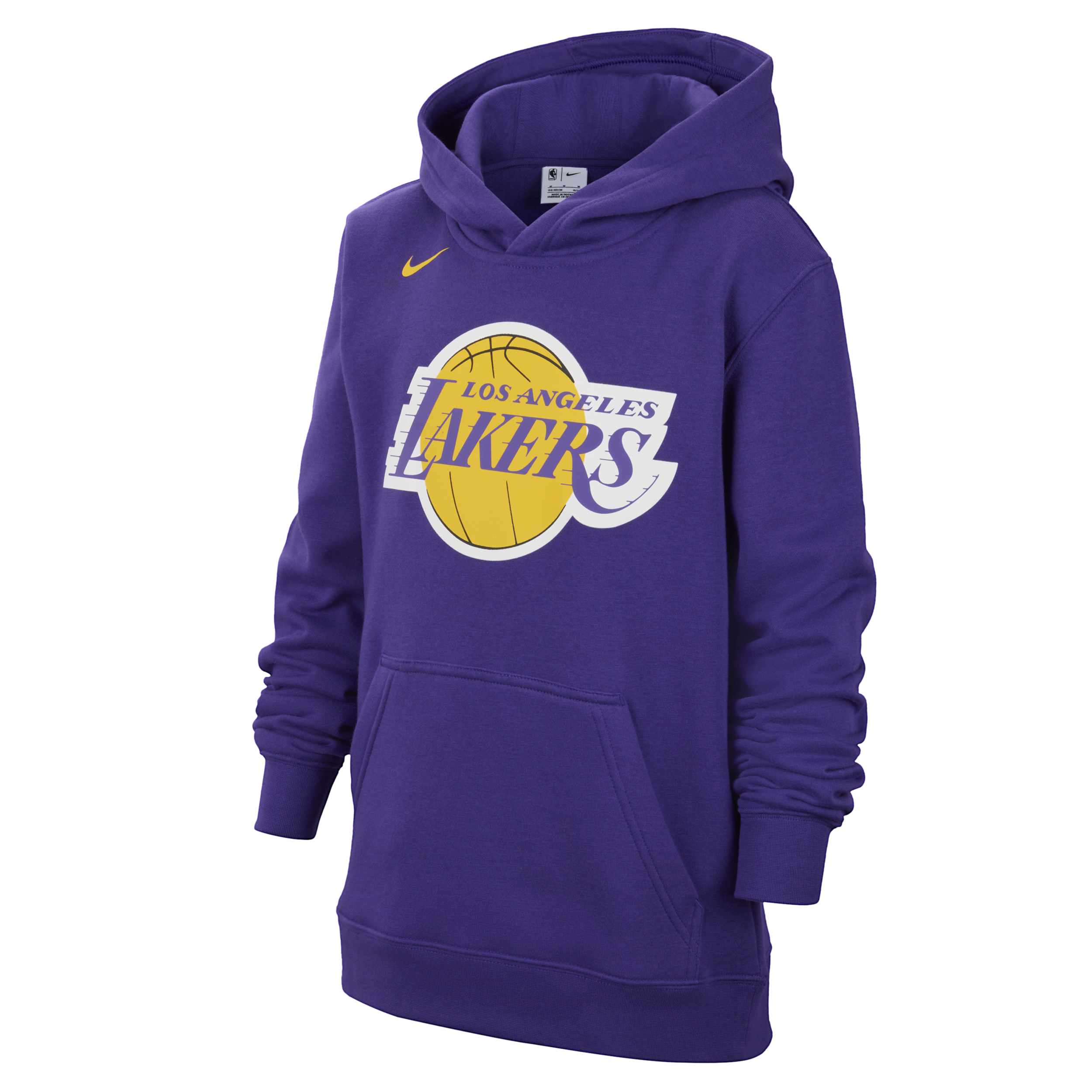 Los Angeles Lakers Nike NBA-pullover-hættetrøje i fleece til større børn - lilla