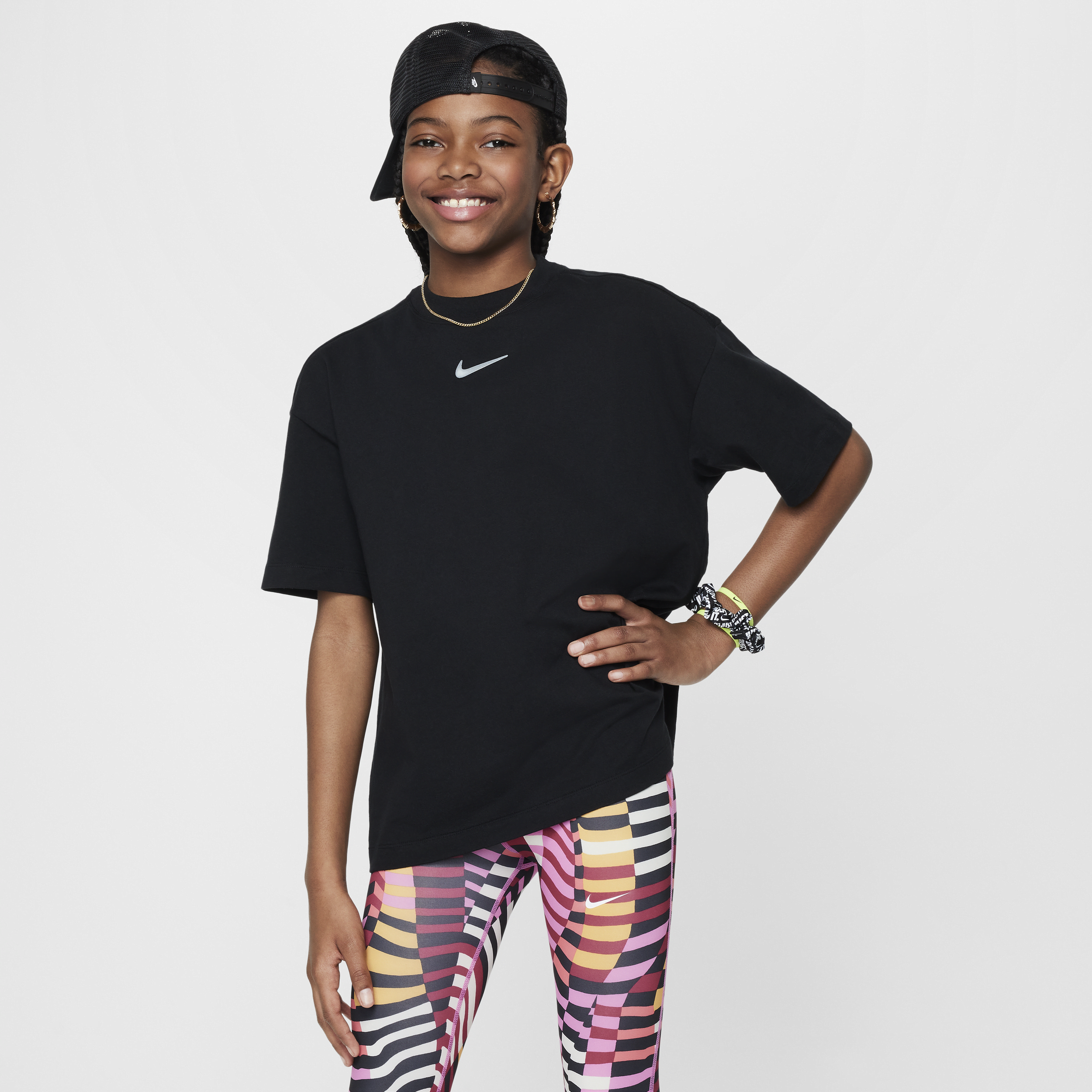Nike Sportswear Camiseta oversize - Niña - Negro