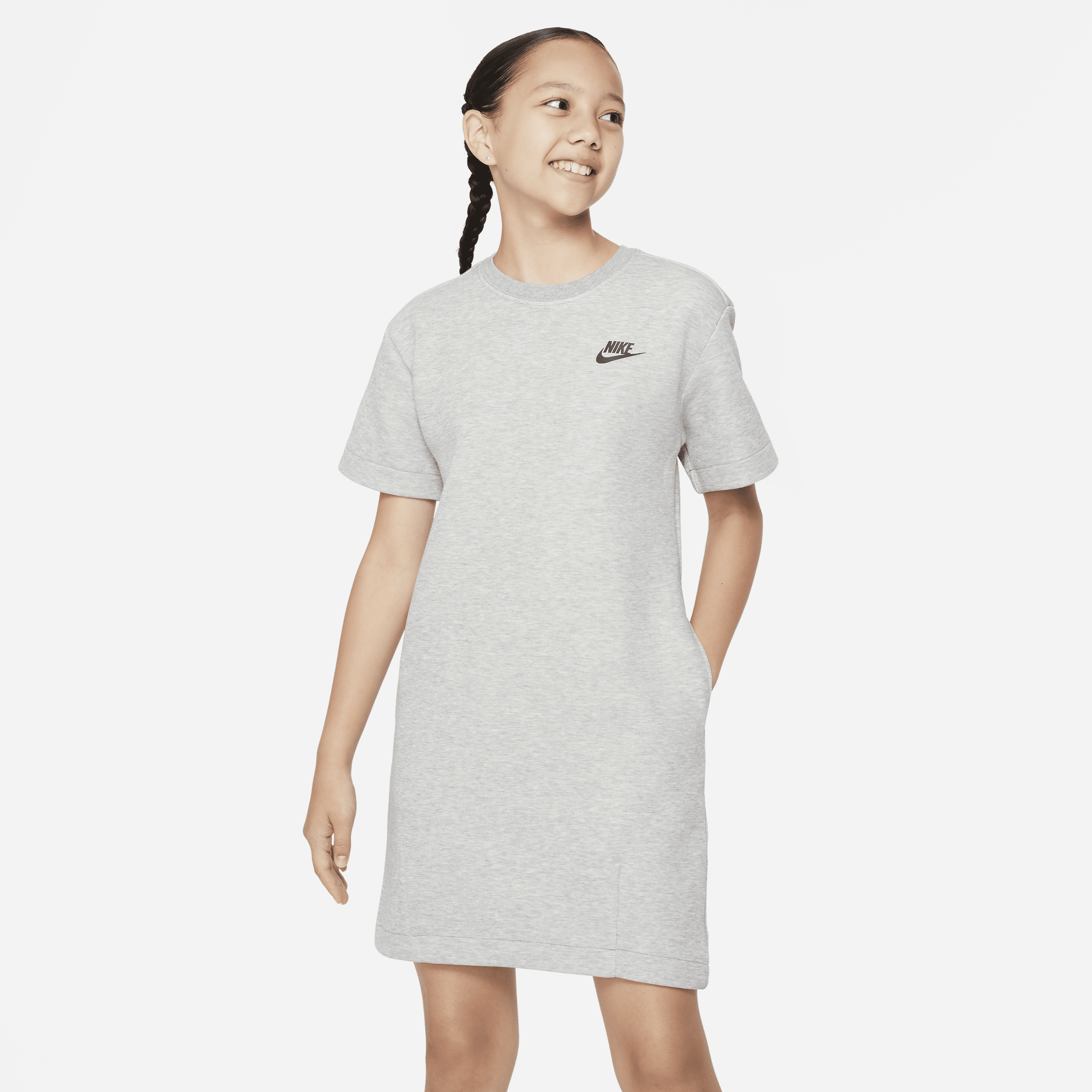 Nike Sportswear Tech Fleece-kjole til større børn (piger) - grå