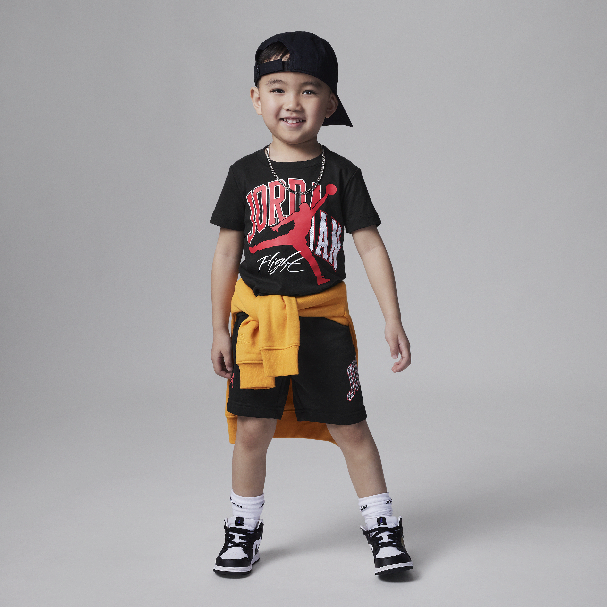 Nike Todelt Jordan-sæt med hjemme- og udebaneshorts til småbørn - sort