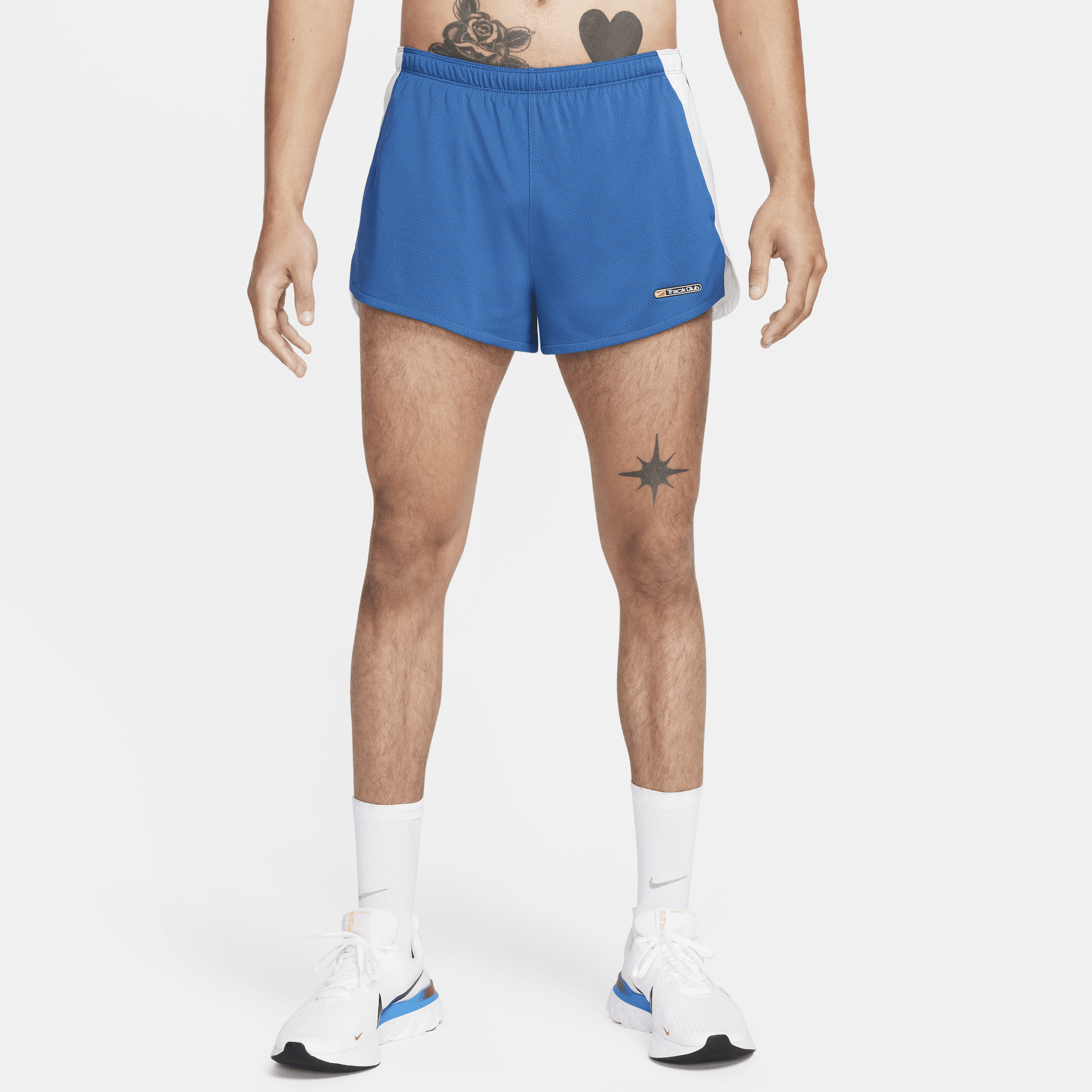 Nike Track Club Dri-FIT hardloopshorts met binnenbroek voor heren (8 cm) - Blauw