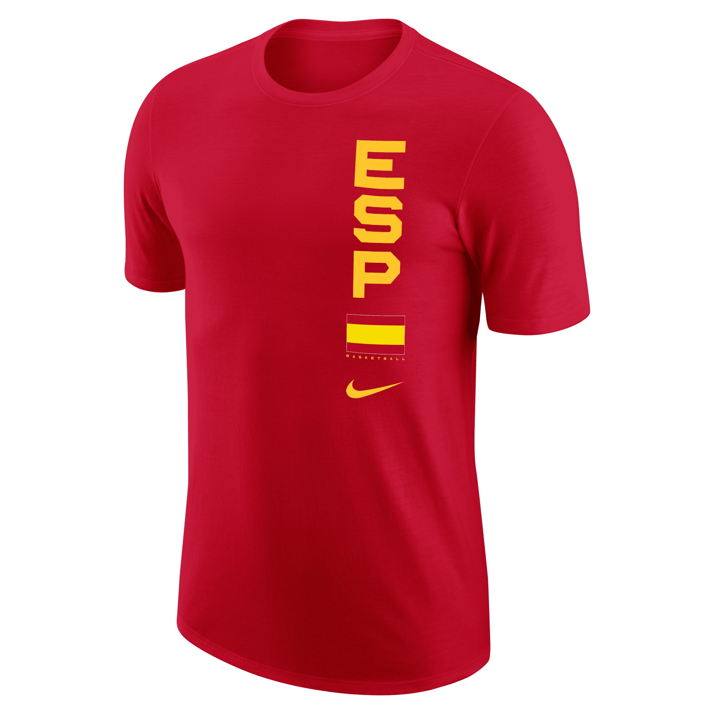 Spanien Nike Dri-FIT-Team Basketball-T-shirt til mænd - rød