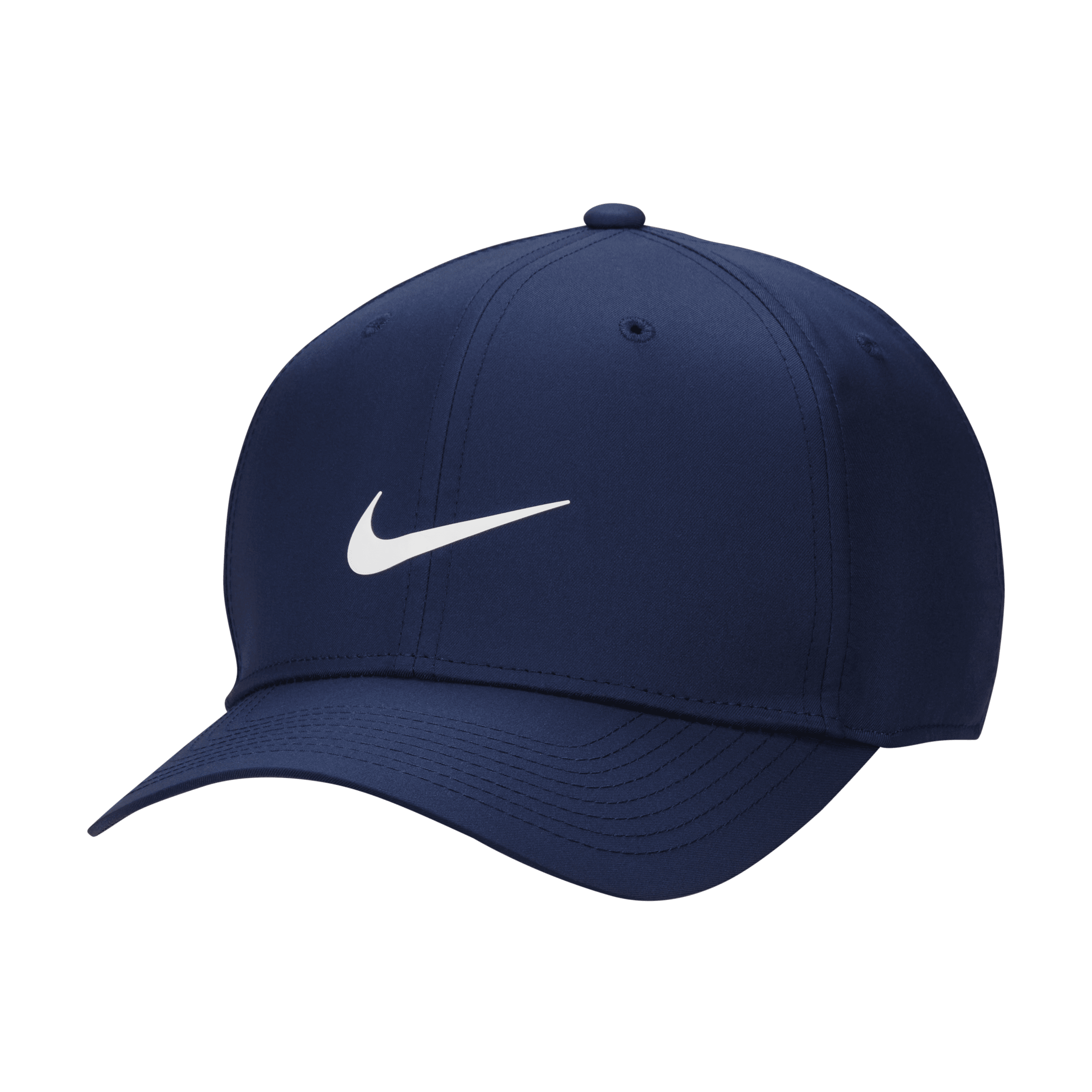 Cappello strutturato con chiusura a pressione sul retro Nike Dri-FIT Rise - Blu