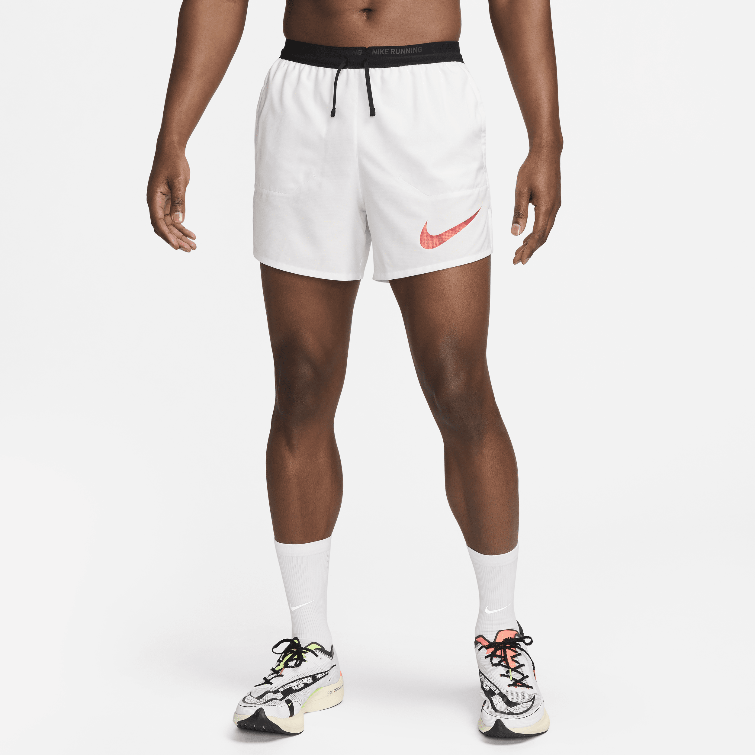 Nike Flex Stride Run Energy-løbeshorts med indershorts (13 cm) til mænd - hvid