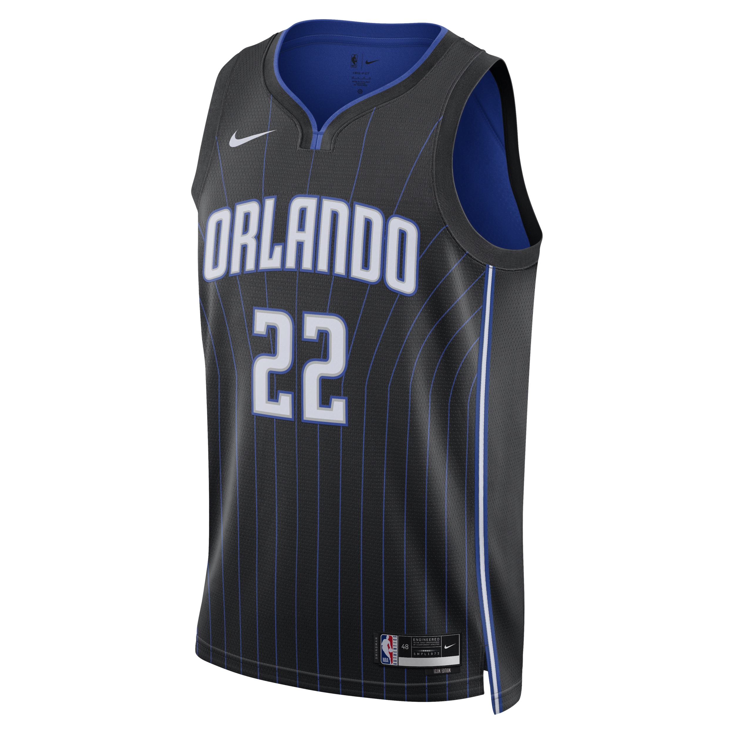Orlando Magic Icon Edition 2022/23 Nike Dri-FIT Swingman NBA-jersey voor heren - Zwart