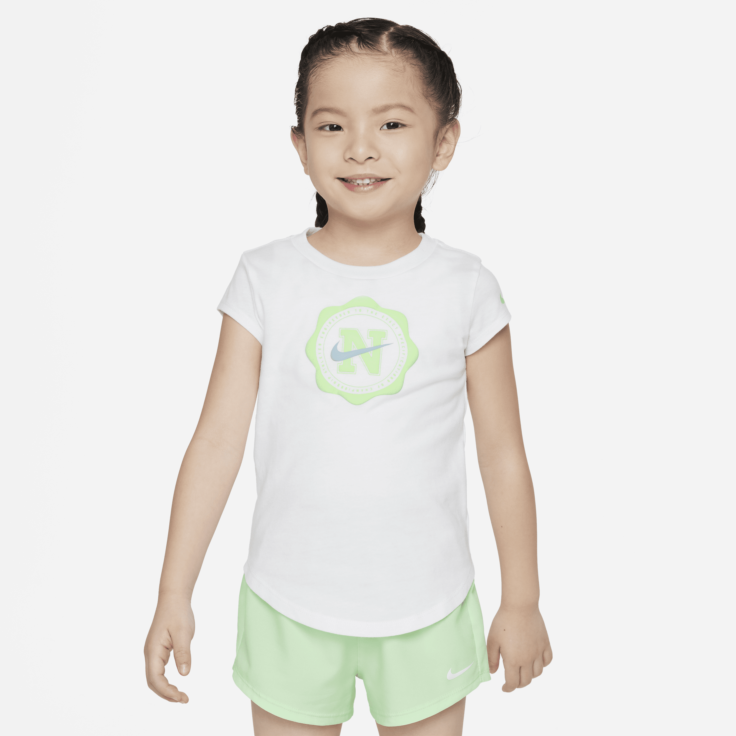 Nike Prep in Your Step-T-shirt med grafik til småbørn - hvid