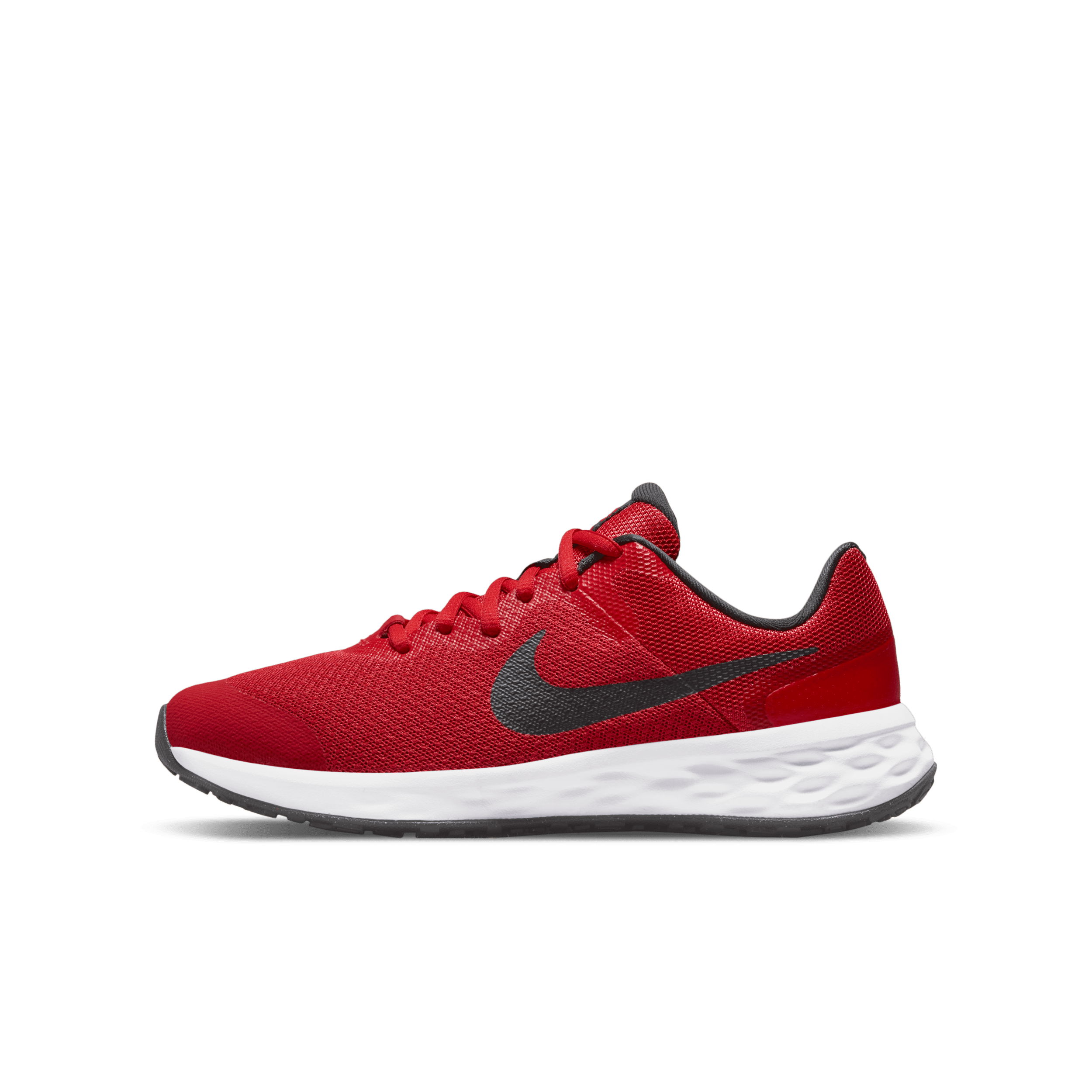 Nike Revolution 6-løbesko til vej til større børn - rød