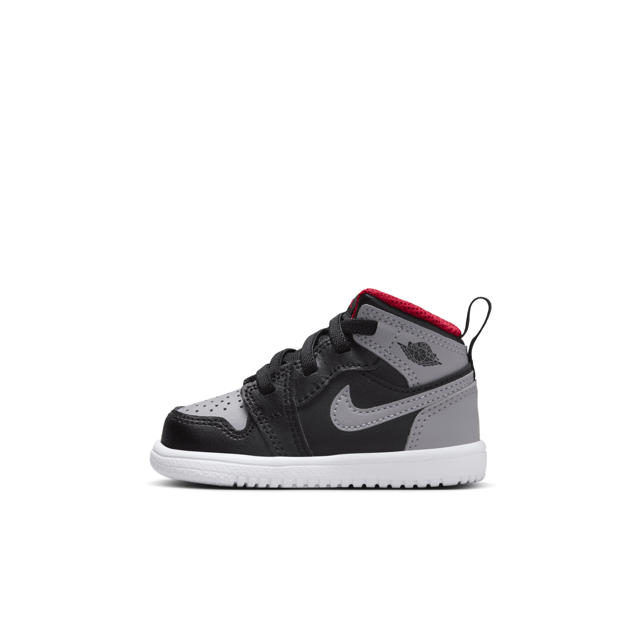 Jordan 1 Mid Alt-sko til babyer/småbørn - sort