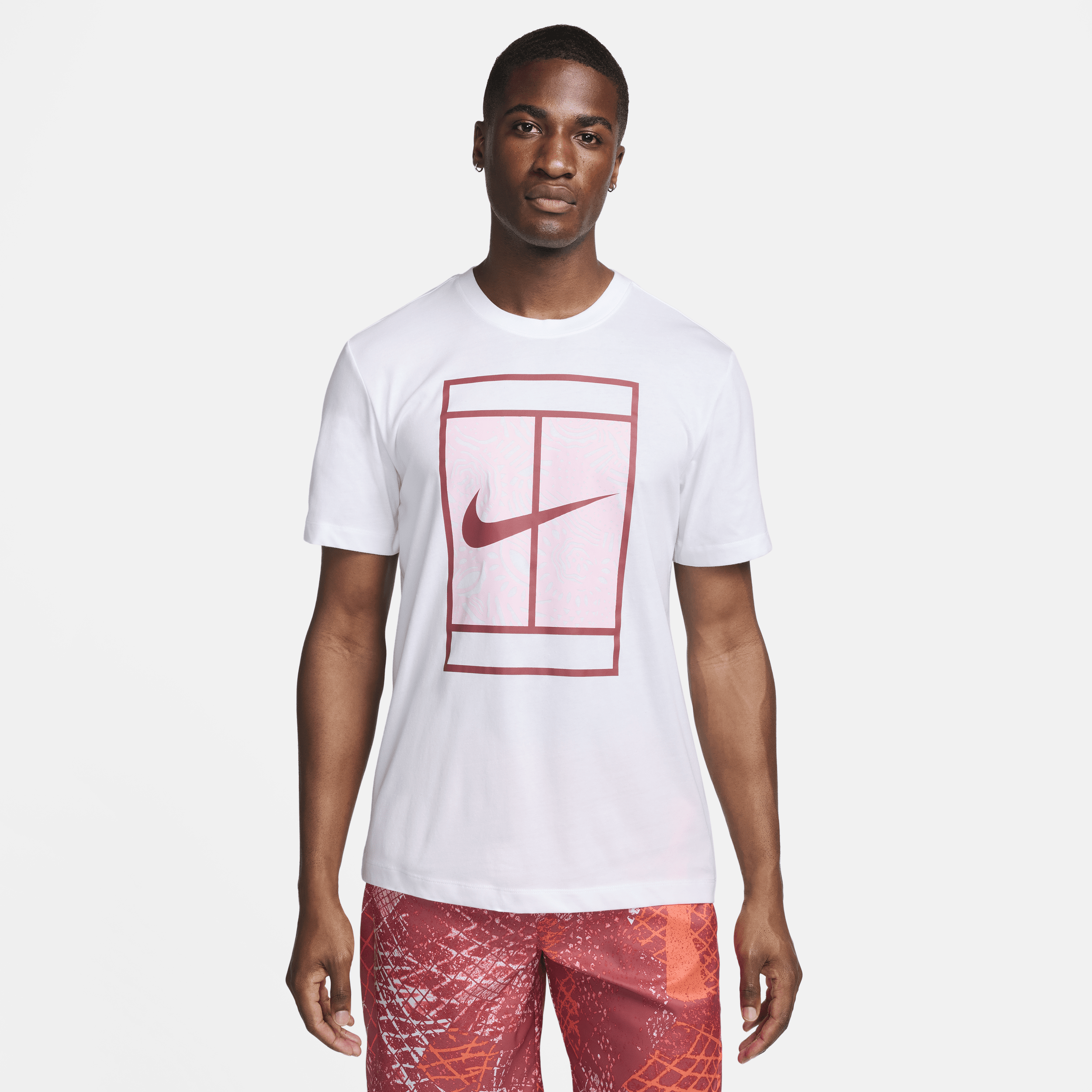 NikeCourt Dri-FIT-tennis-T-shirt til mænd - hvid