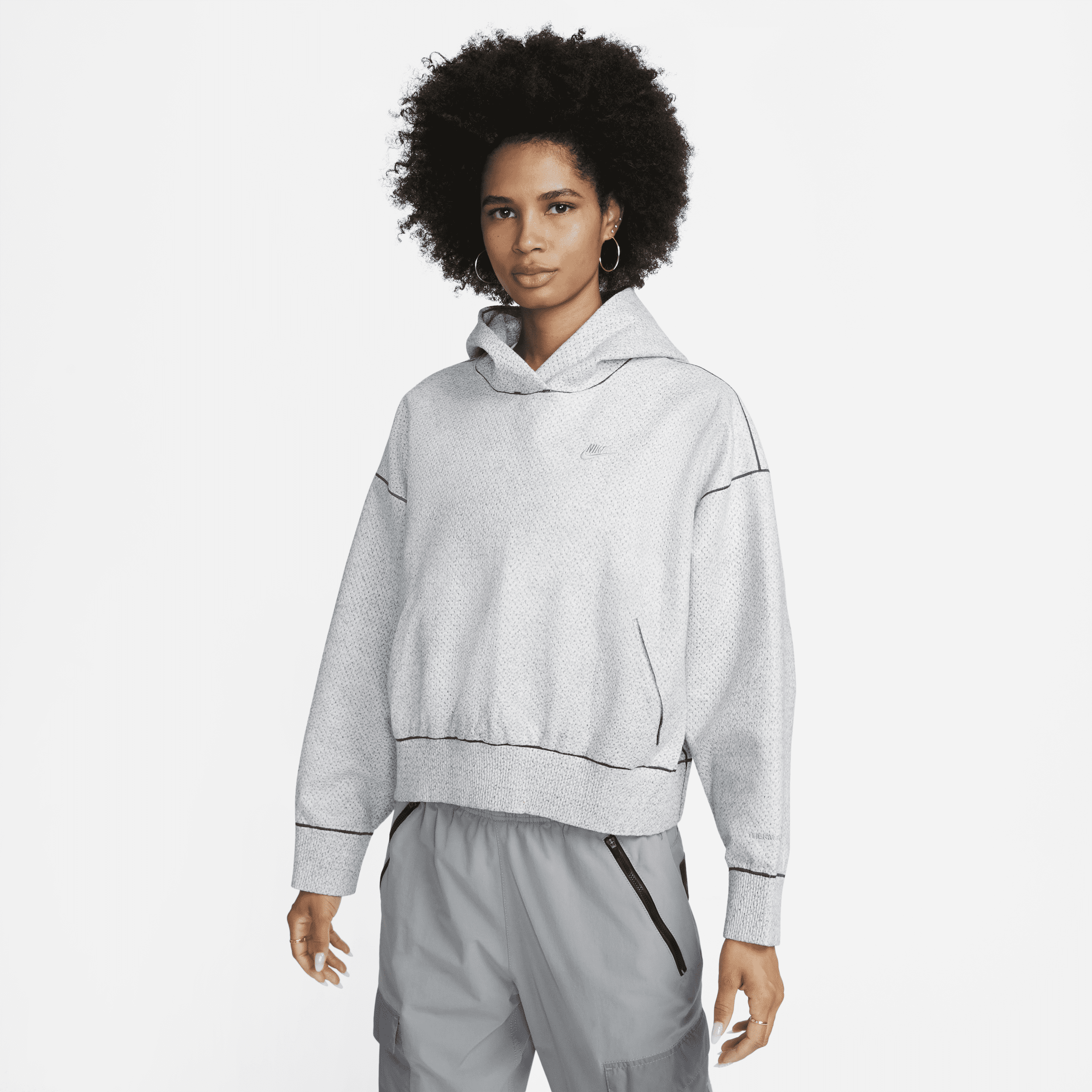 Nike Forward Hoodie-hættetrøje til kvinder - grå