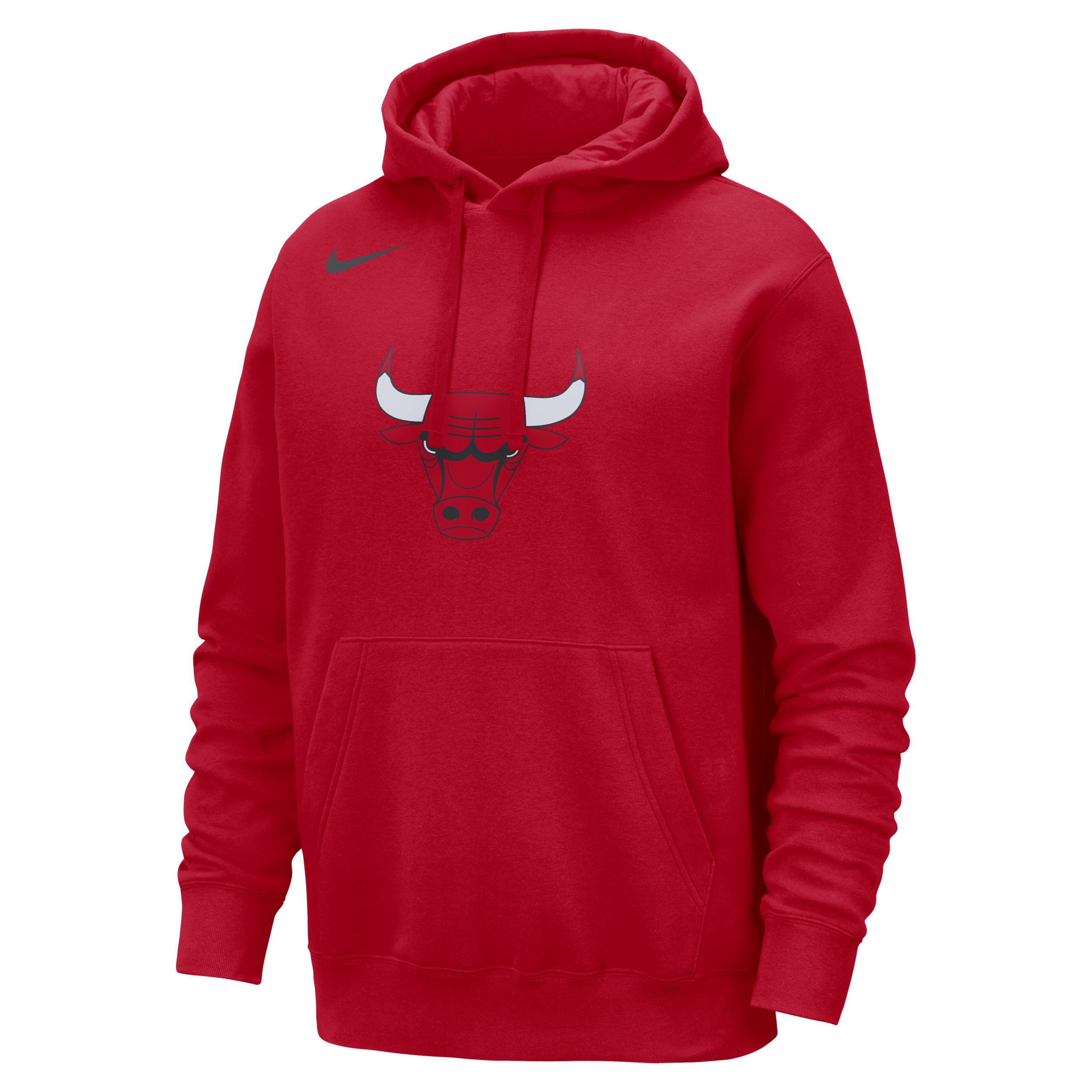 Felpa pullover con cappuccio Chicago Bulls Club Nike NBA – Uomo - Rosso