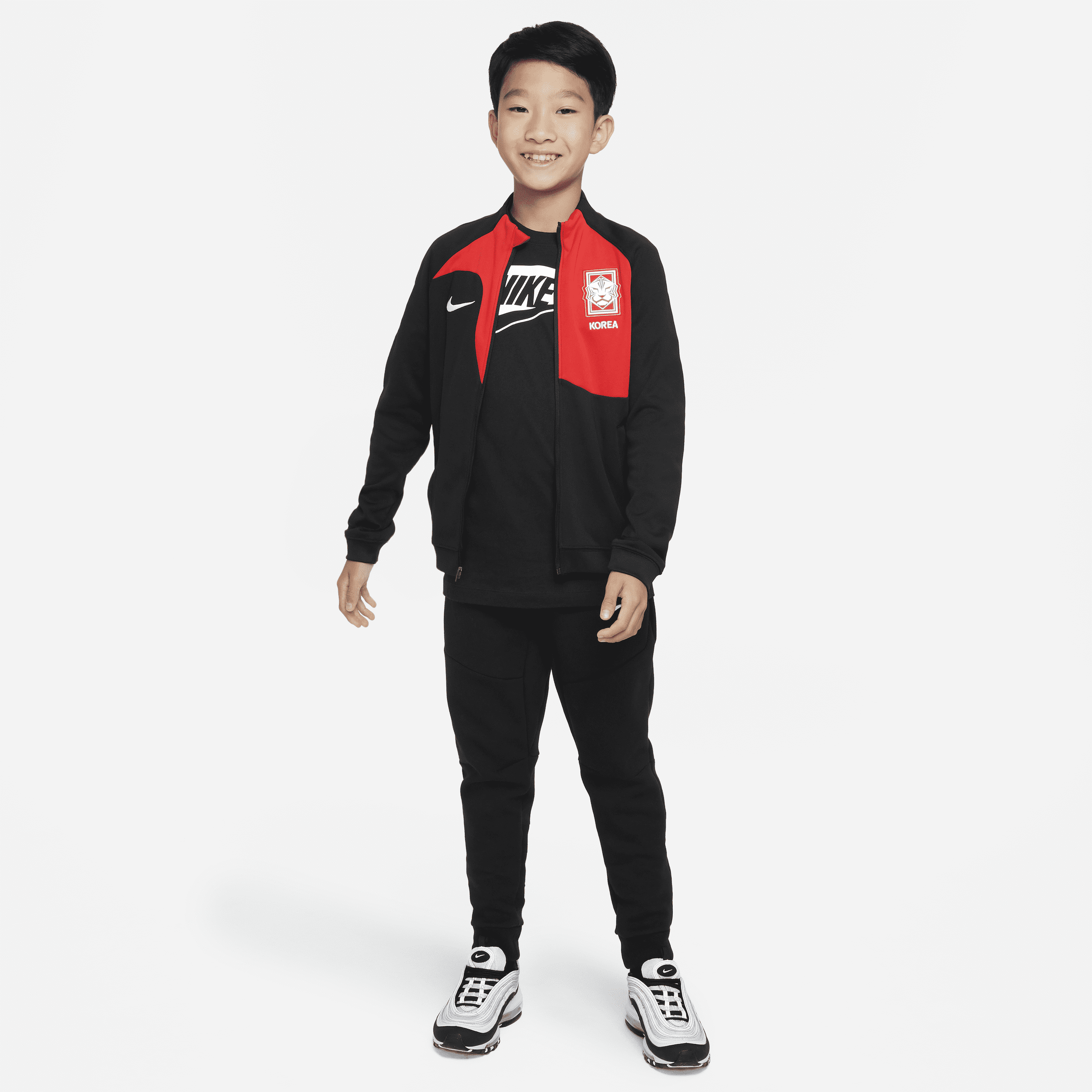 Nike Korea Academy Pro-fodboldjakke til større børn - sort