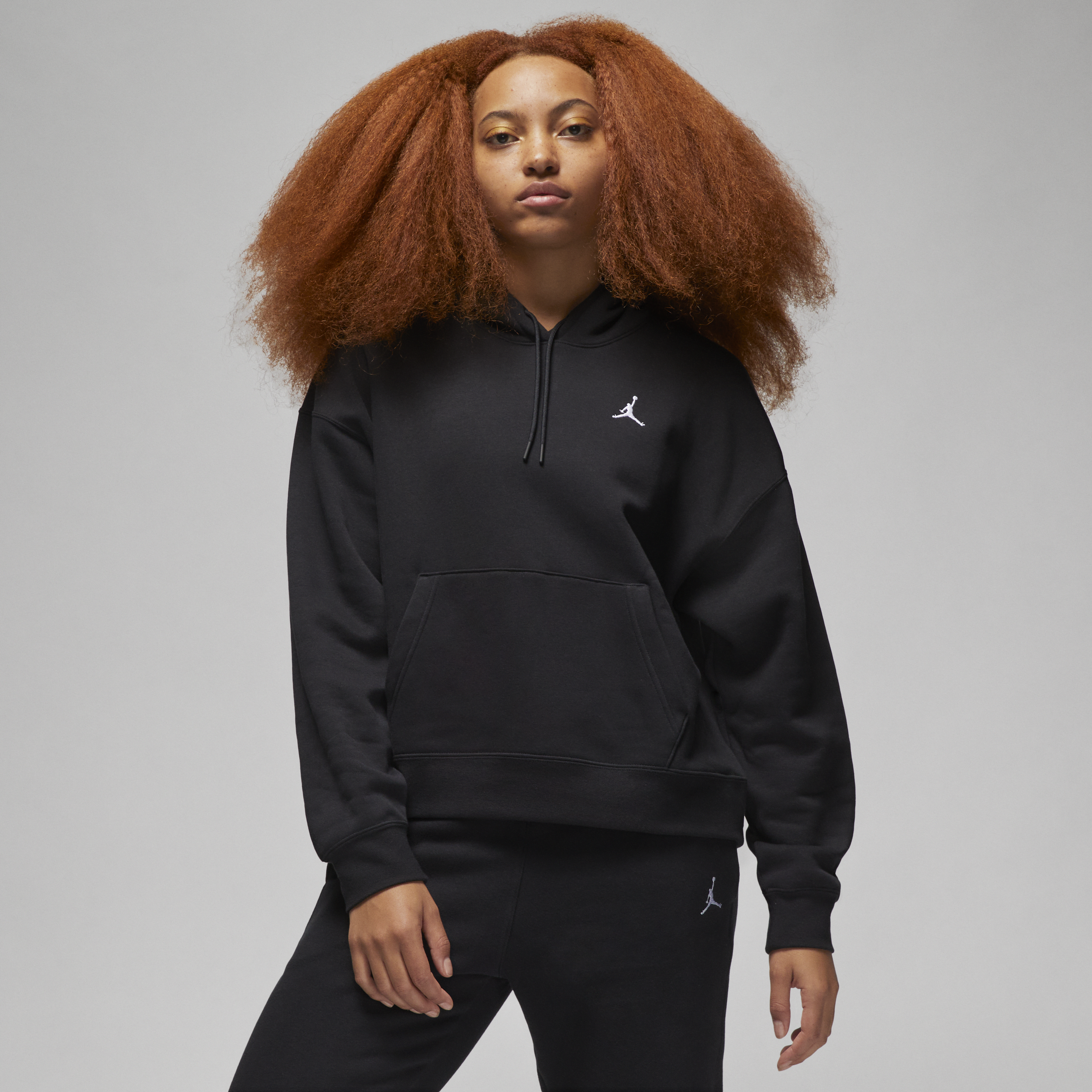 Jordan Brooklyn Fleece-hættetrøje til kvinder - sort