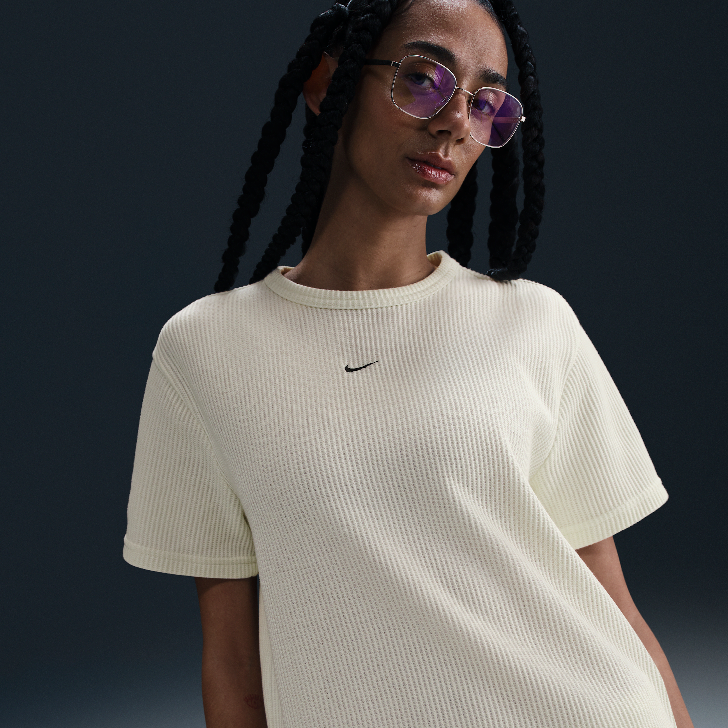 Nike Sportswear Chill Waffle Women's Loose Short-Sleeve Top