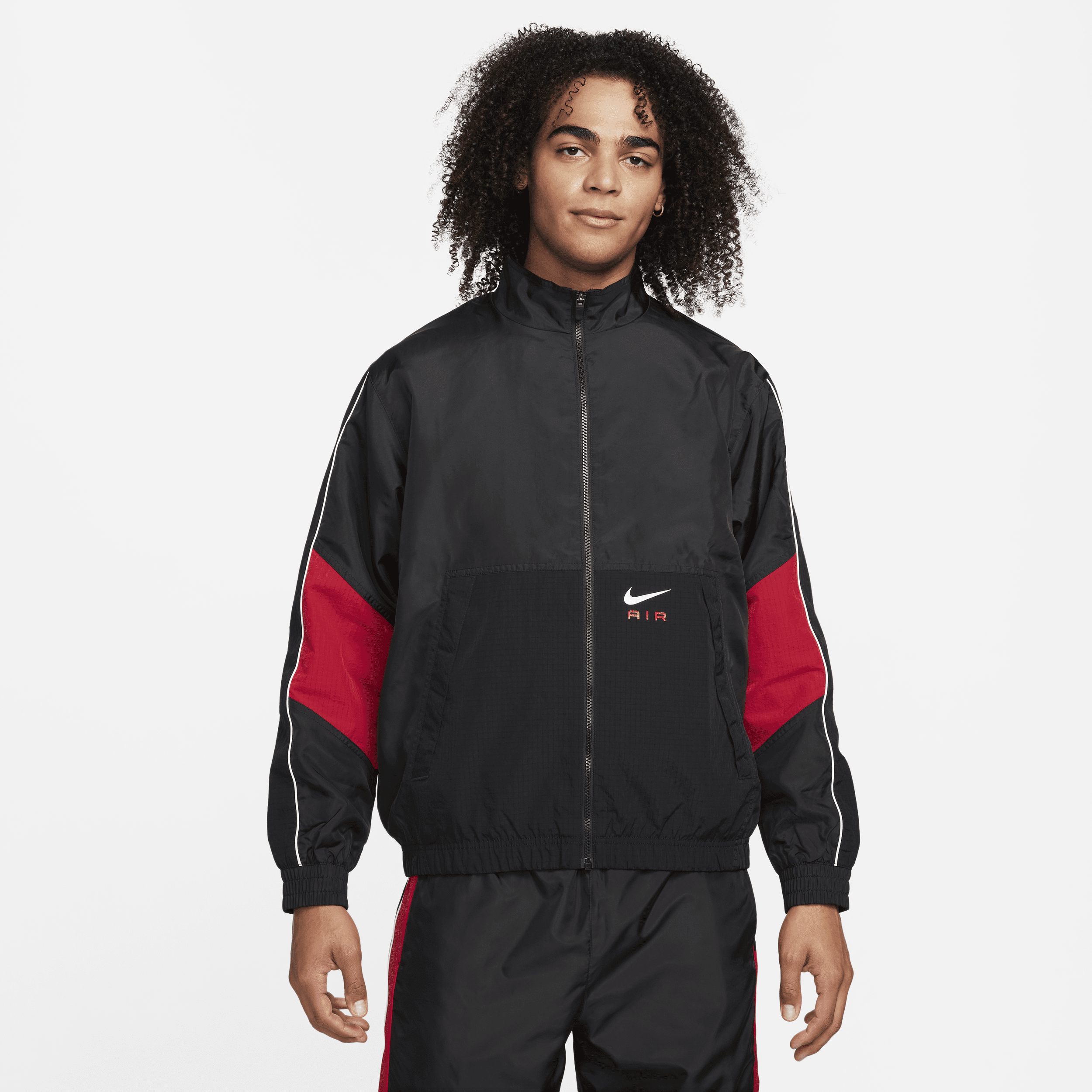 Nike Air geweven trainingsjack voor heren - Zwart