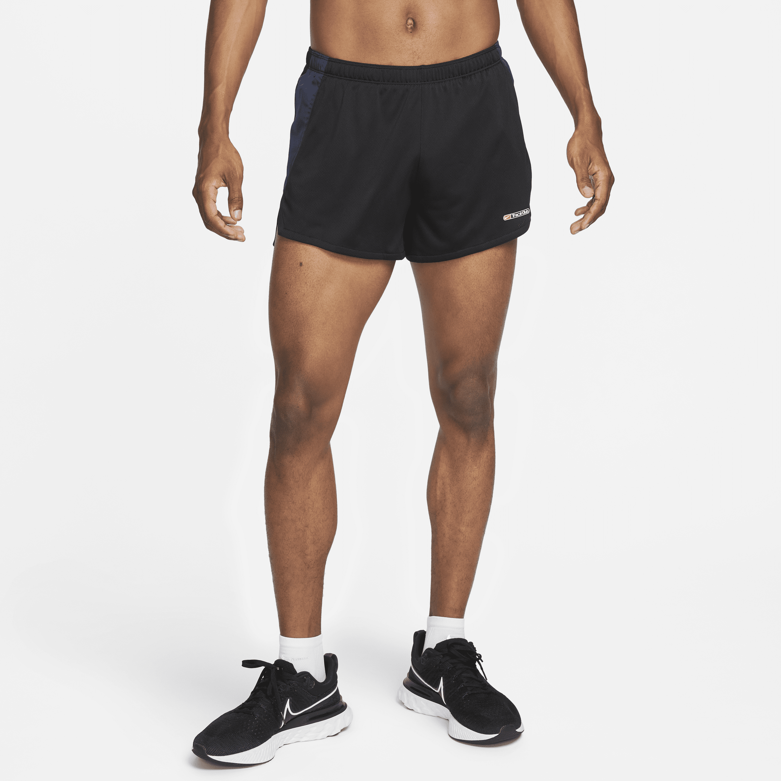 Nike Track Club Dri-FIT-løbeshorts med indershorts (8 cm) til mænd - sort