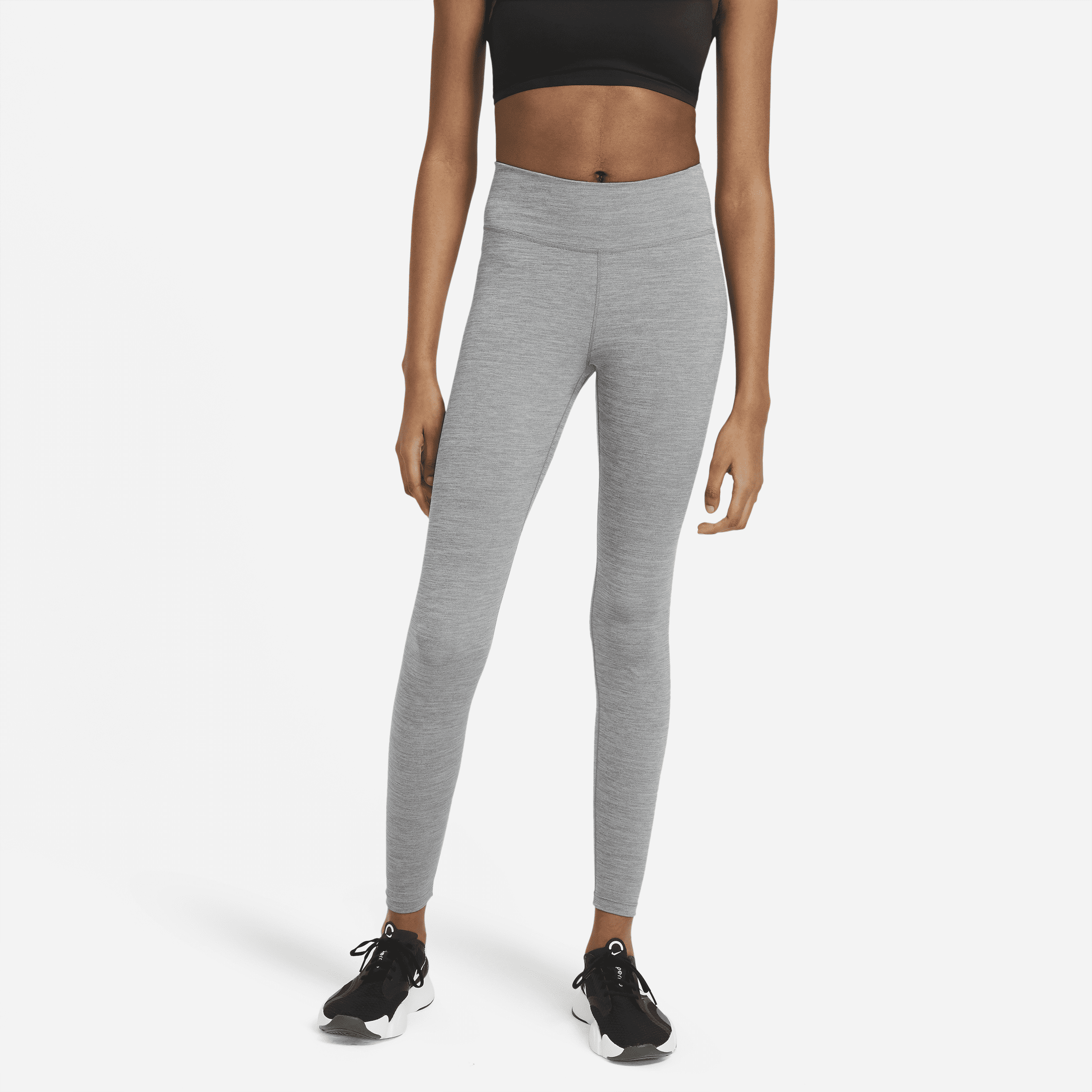 Nike One-leggings med mellemhøj talje til kvinder - grå