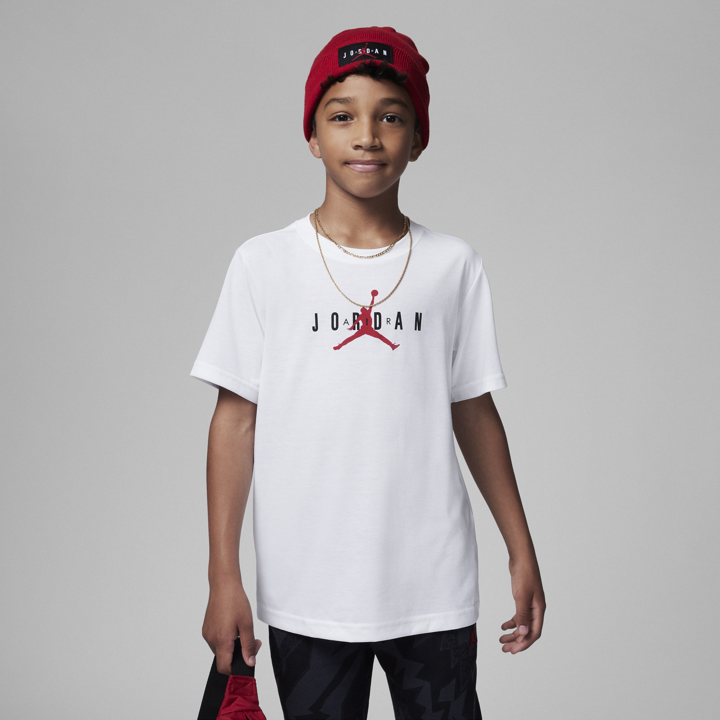 Nike T-shirt Jordan Jumpman Sustainable Graphic – Ragazzi - Bianco