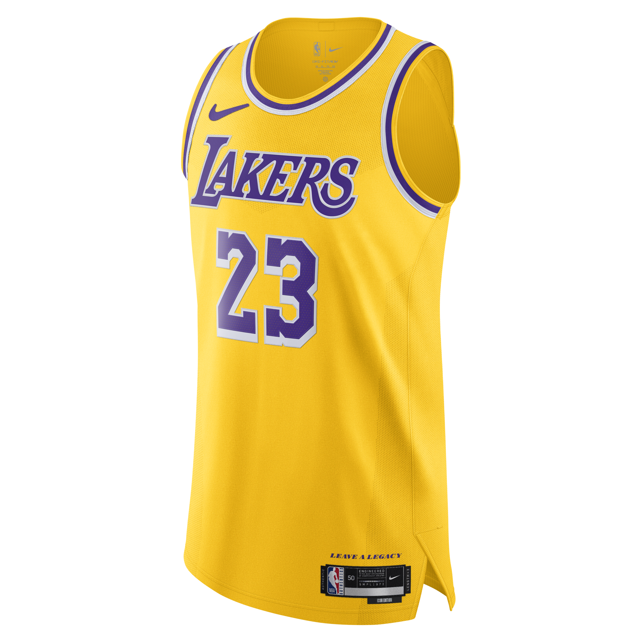Los Angeles Lakers Icon Edition 2022/23 Nike Dri-FIT ADV Authentic NBA-jersey voor heren - Geel