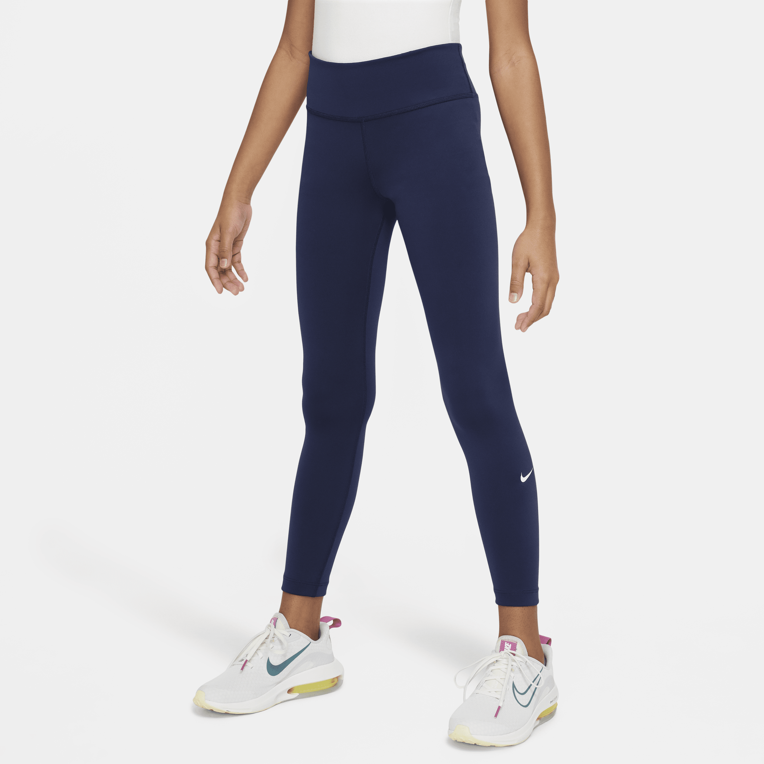 Nike Dri-FIT One-leggings til større børn (piger) - blå