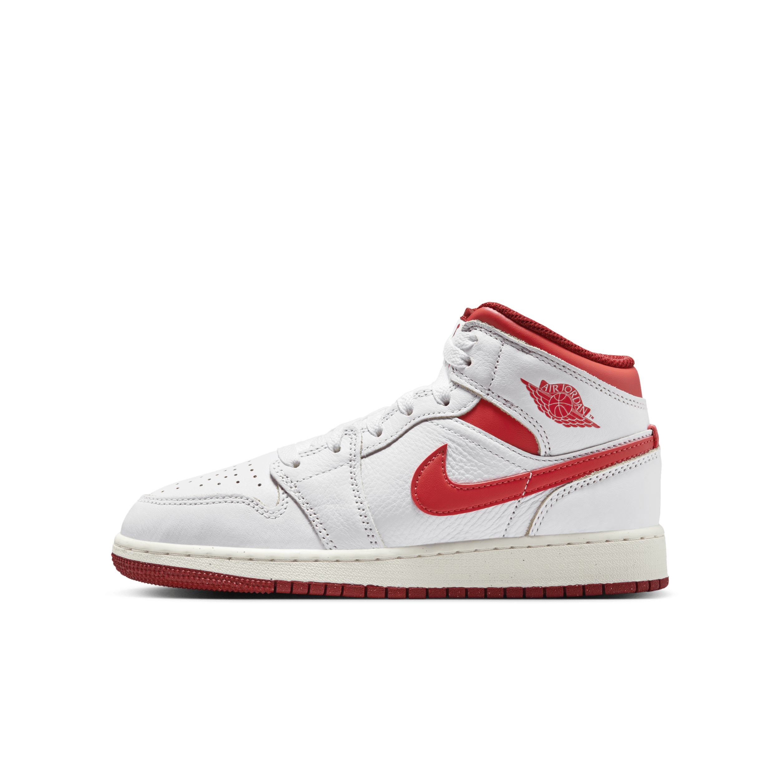 Air Jordan 1 Mid SE-sko til større børn - hvid