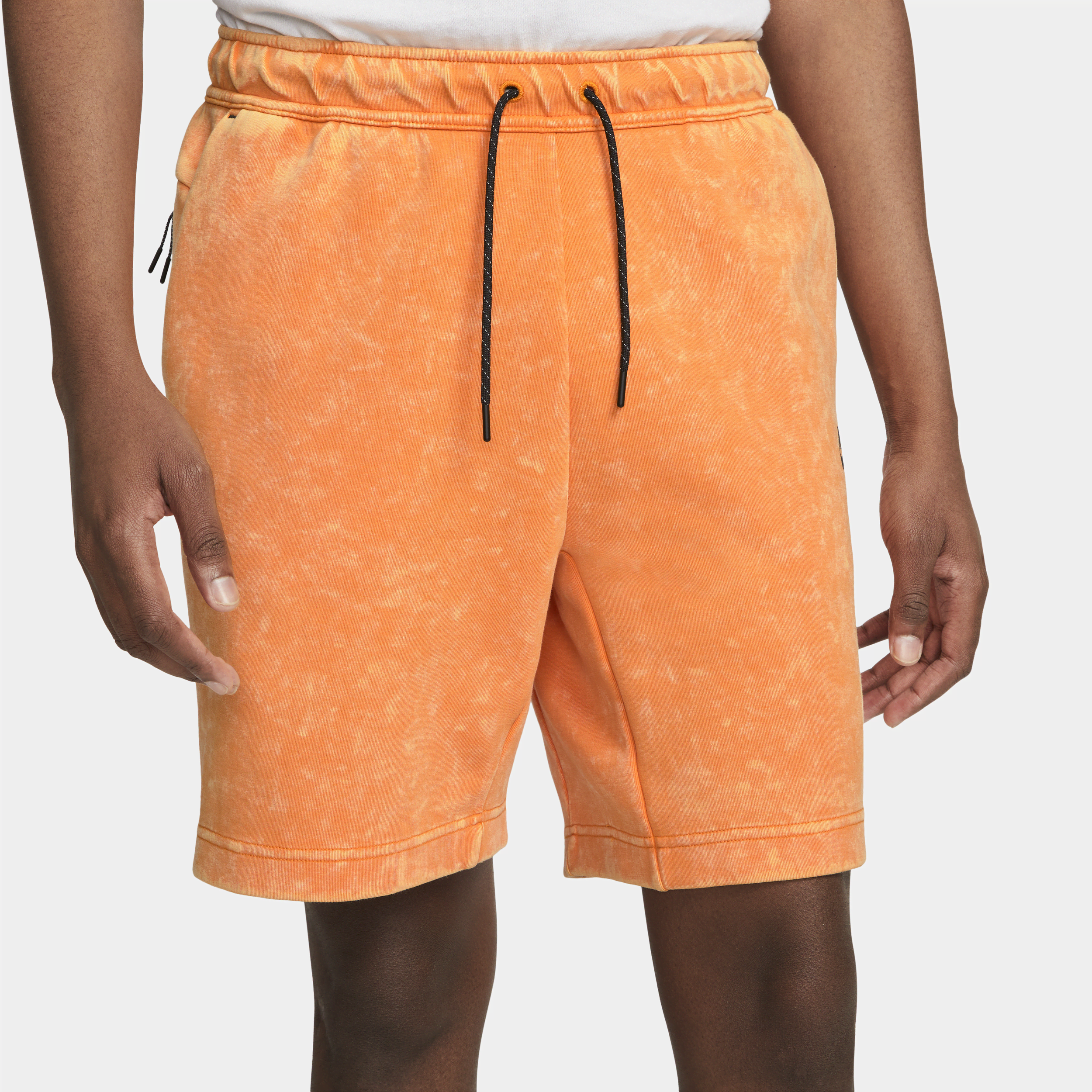 Nike fleece hotsell shorts orange