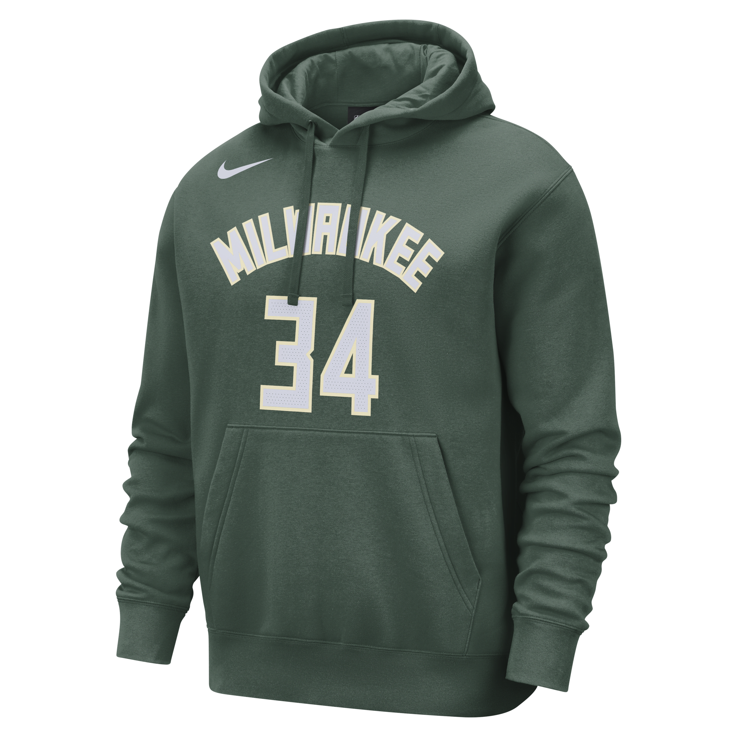 Felpa pullover con cappuccio Milwaukee Bucks Club Nike NBA – Uomo - Verde