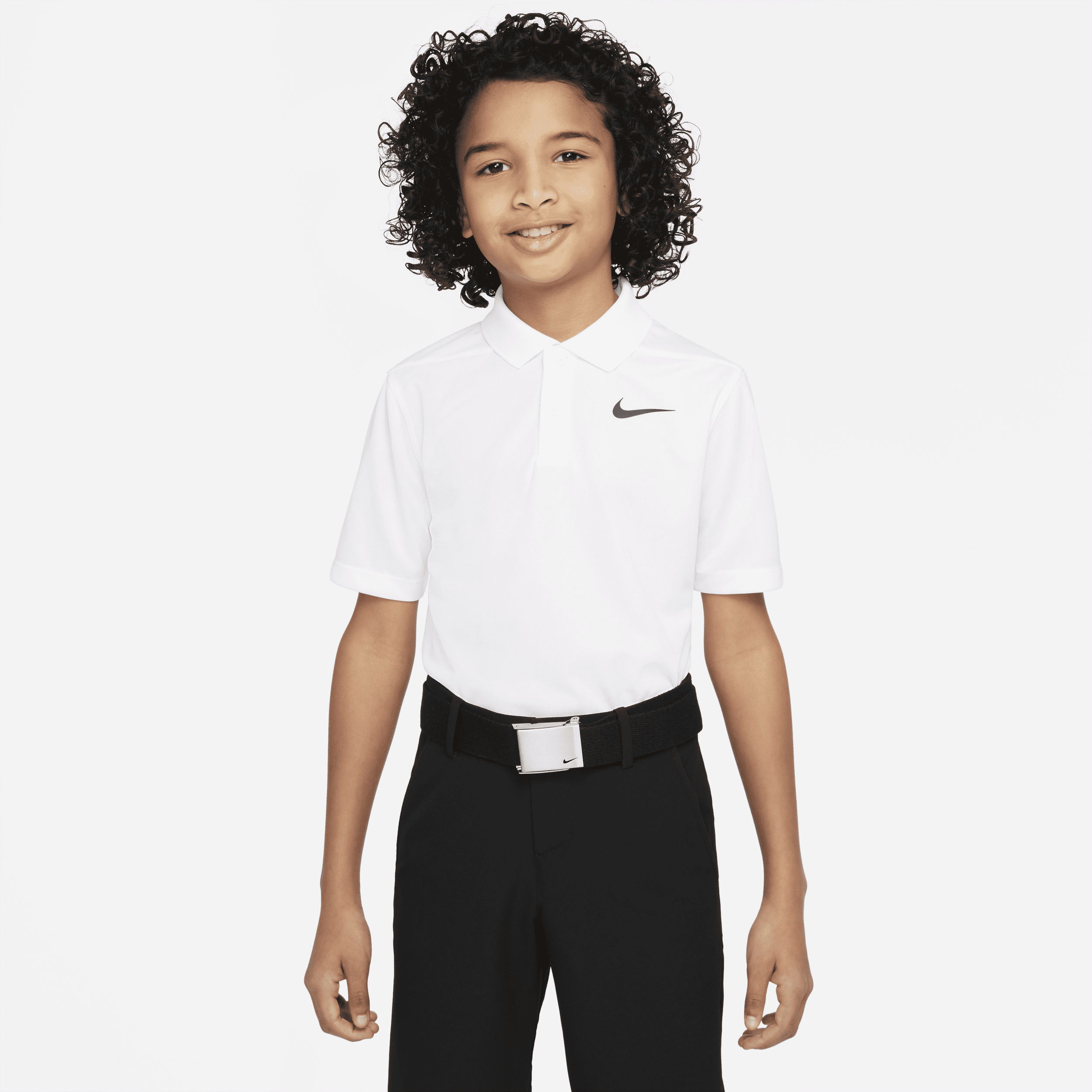 Nike Dry-FIT Victory – golfpolo til større børn (drenge) - hvid