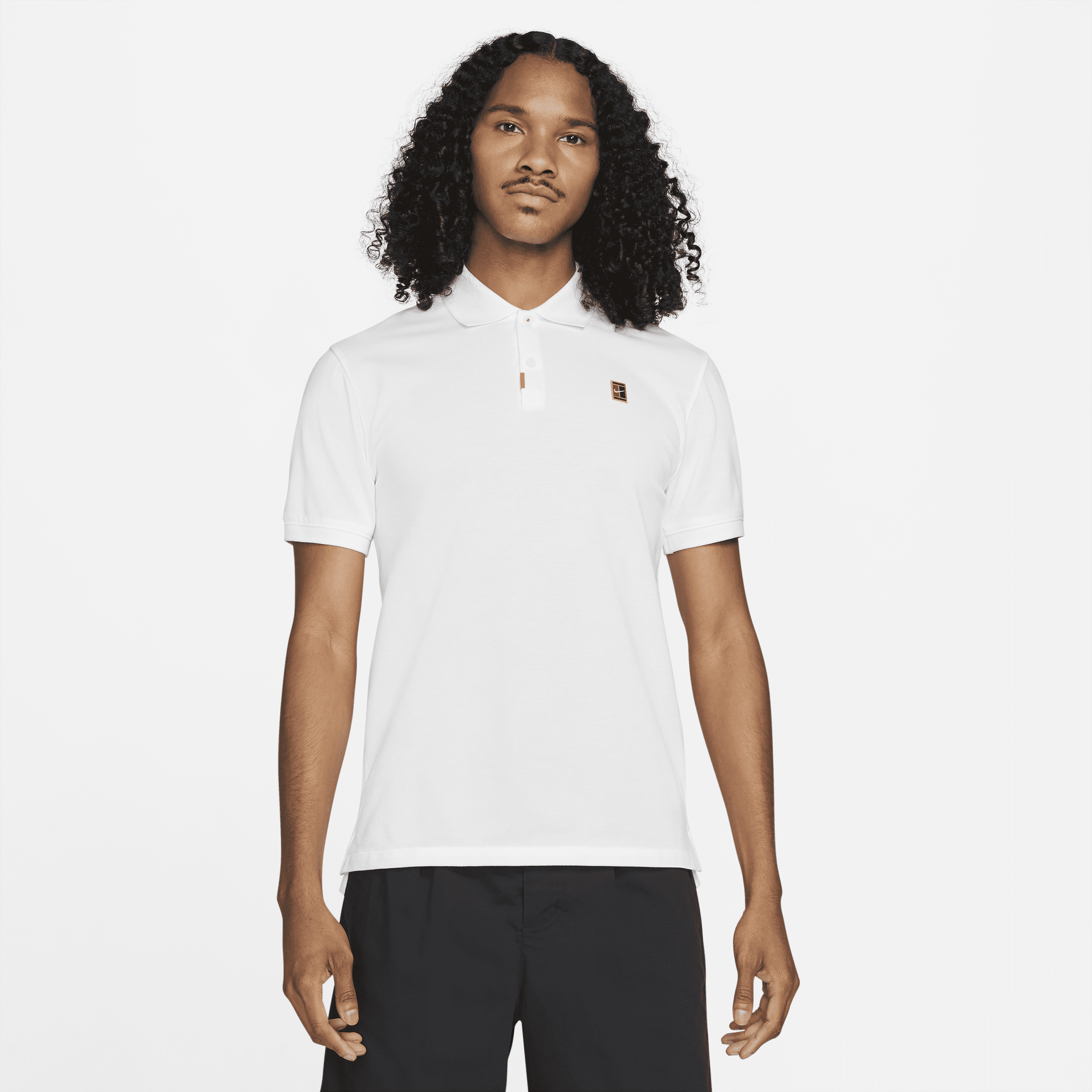 The Nike Polo med slank pasform til mænd - hvid