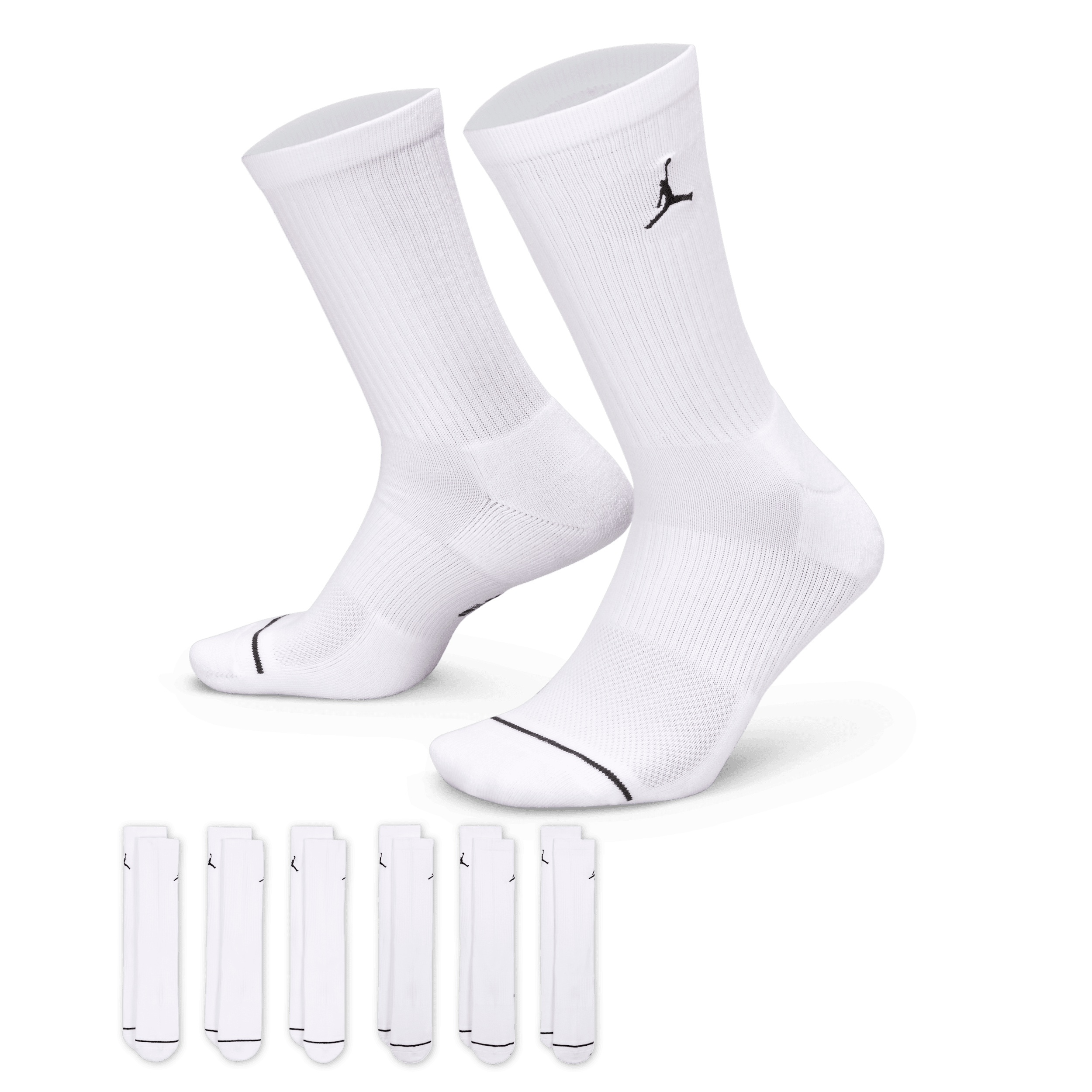 【ナイキ(NIKE)公式ストア】ジョーダン エブリデイ クッションド クルー ソックス (6足) HV6228-100 ホワイト 【ナイキ(NIKE)公式ストア】ジョーダン エブリデイ クッションド クルー ソックス (6足) HV6228-100 ホワイト