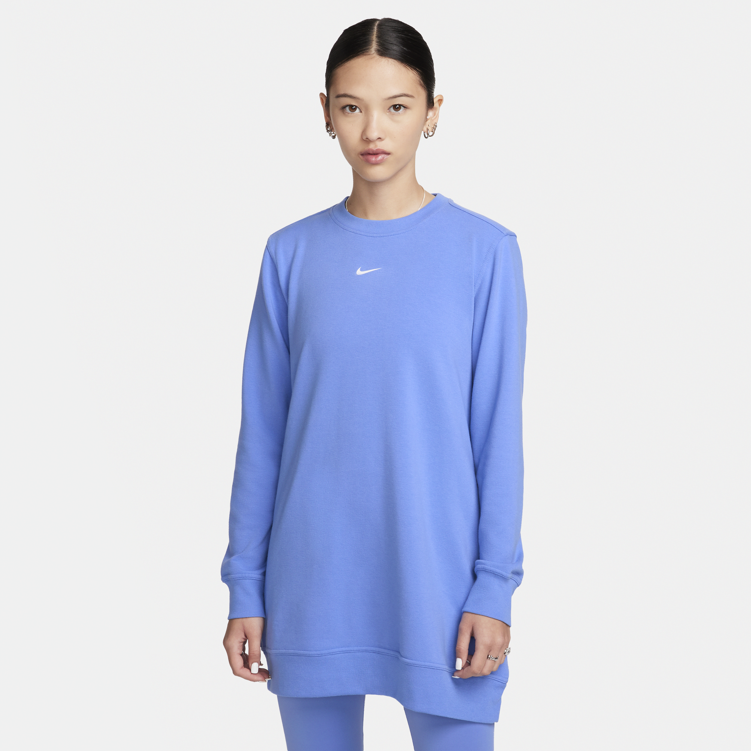 【ナイキ(NIKE)公式ストア】ナイキ Dri-FIT ワン ウィメンズ クルーネック フレンチ テリー チュニック FJ9568-450 ブルー 【ナイキ(NIKE)公式ストア】ナイキ Dri-FIT ワン ウィメンズ クルーネック フレンチ テリー チュニック FJ9568-450 ブルー