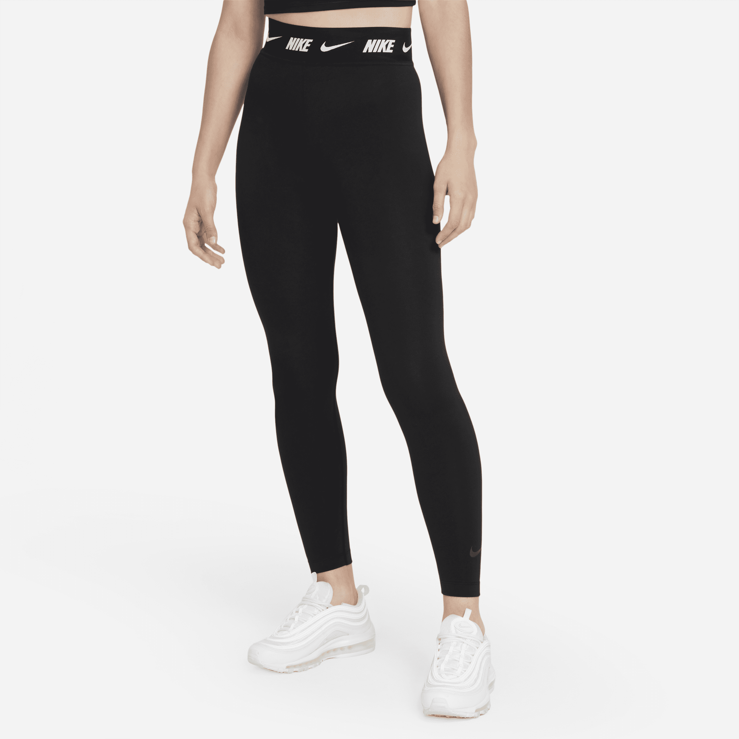 Nike Sportswear Club-leggings med høj talje til kvinder - sort