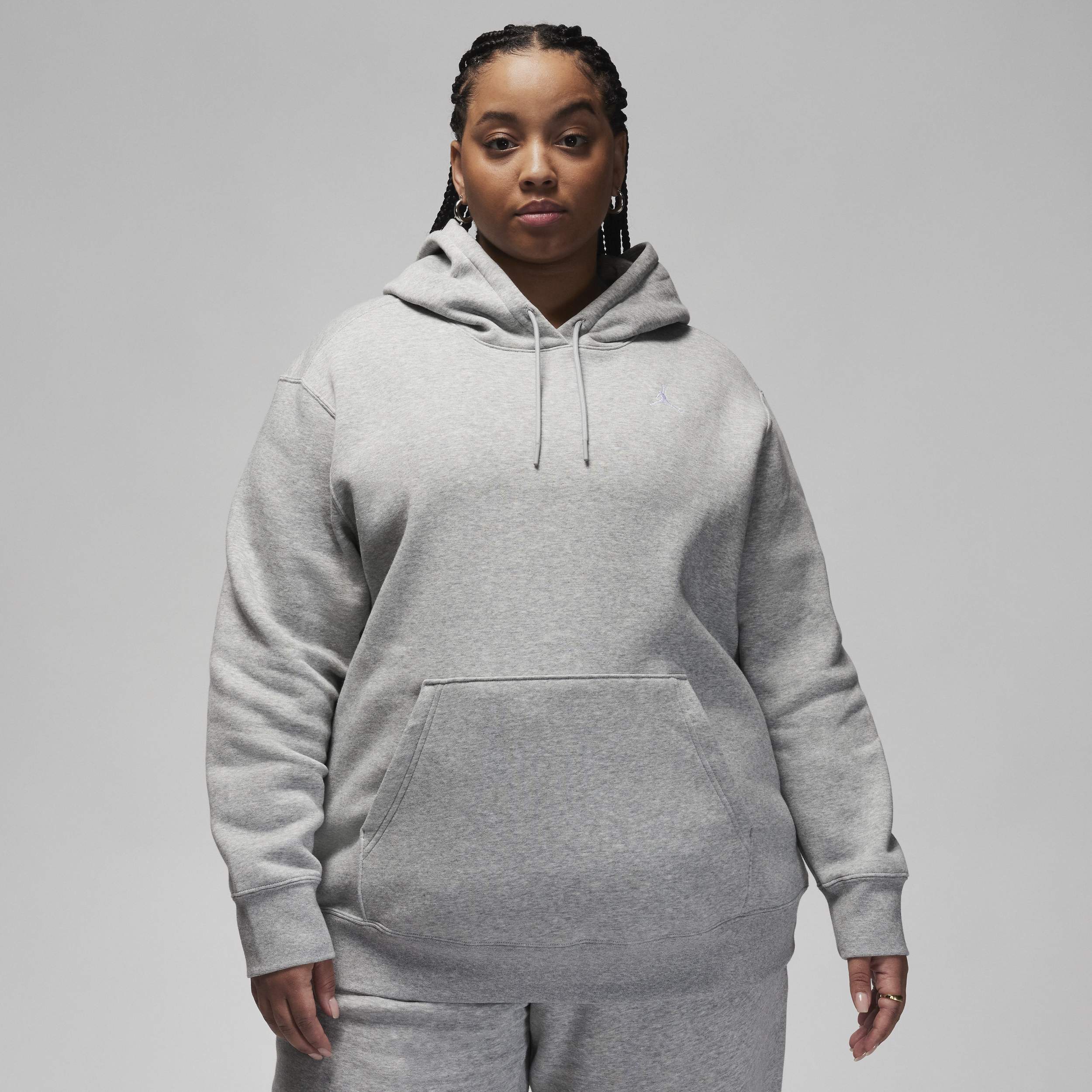 Jordan Brooklyn Fleece-hættetrøje til kvinder (plus size) - grå
