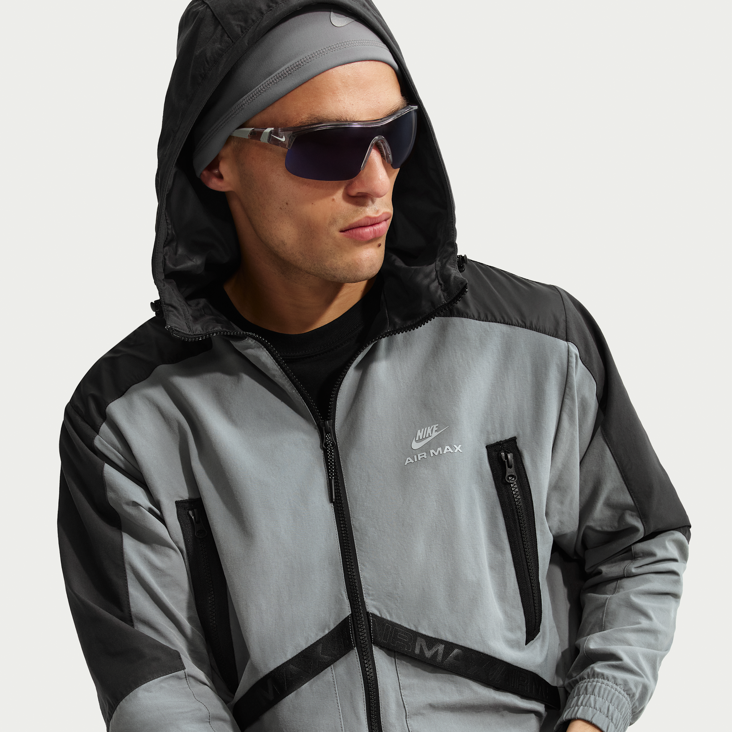 Nike Air Max Men's Woven Jacket - Grey | IO1058-065 | FOOTY.COM