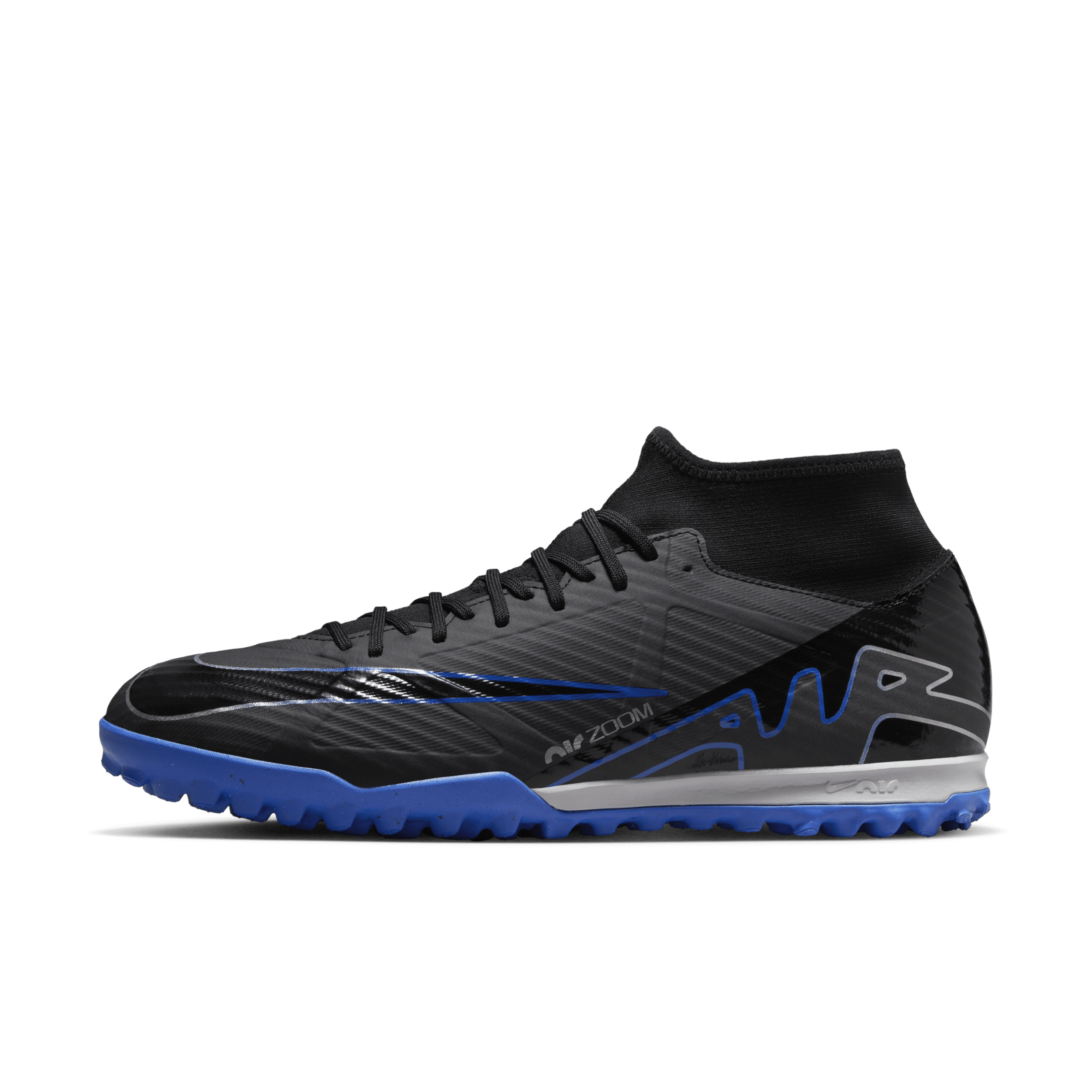 Nike Mercurial Superfly 9 Academy Zapatillas de fútbol de perfil alto para moqueta - Turf - Negro