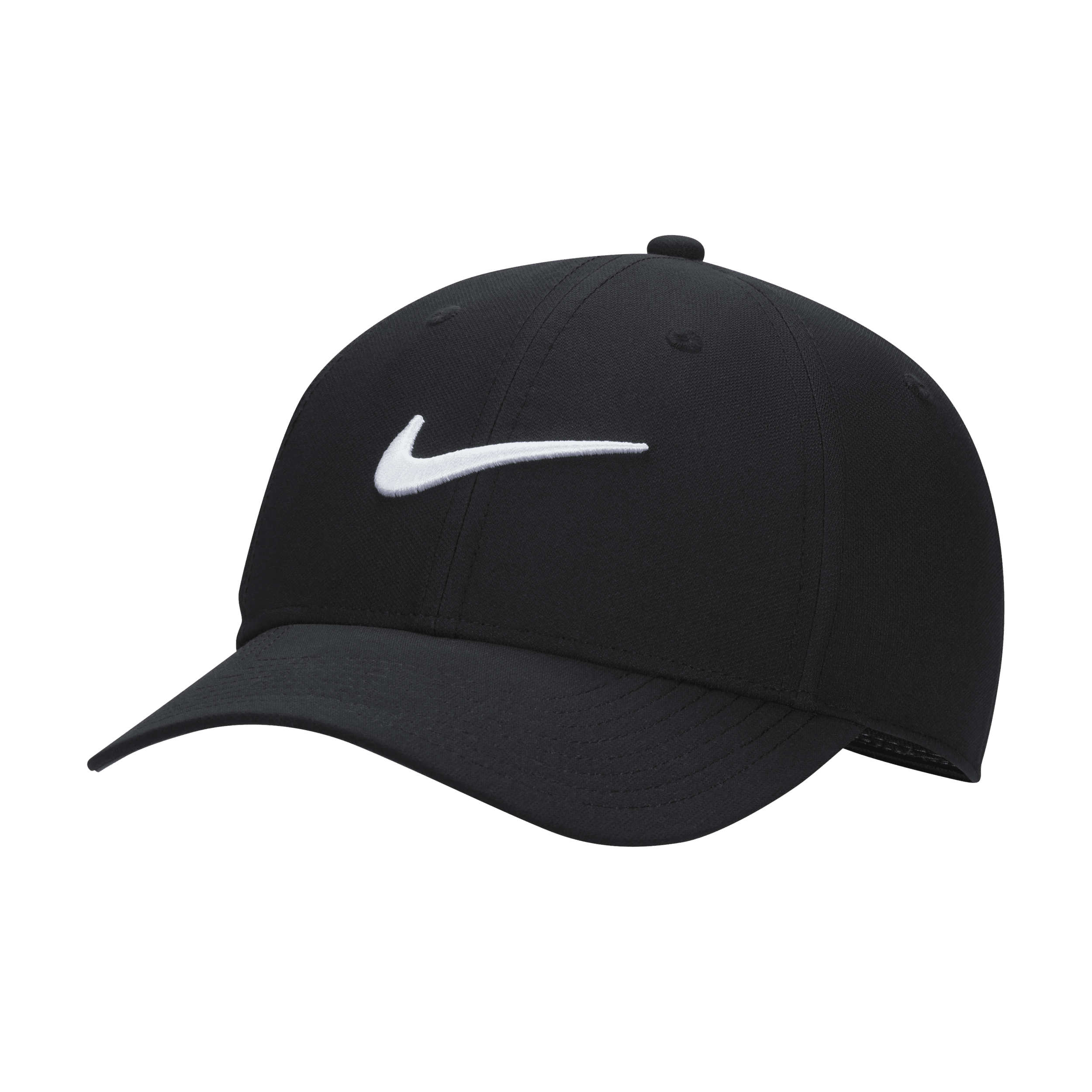 Struktureret Nike Dri-FIT Club Swoosh-kasket - sort