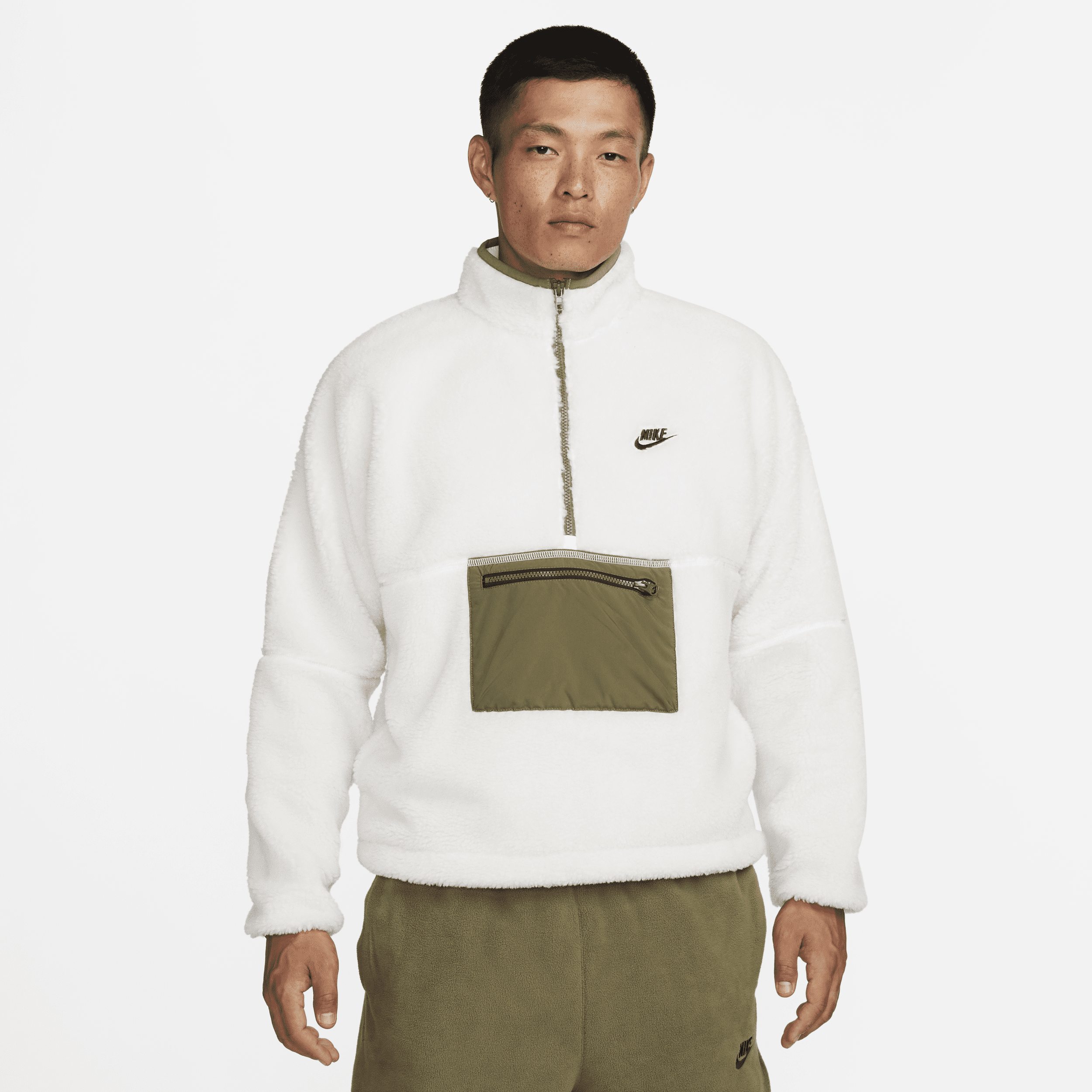 【ナイキ(NIKE)公式ストア】ナイキ クラブ フリース+ メンズ 1/2ジップ ウィンタライズド アノラック DQ4881-133 ホワイト 【ナイキ(NIKE)公式ストア】ナイキ クラブ フリース+ メンズ 1/2ジップ ウィンタライズド アノラック DQ4881-133 ホワイト