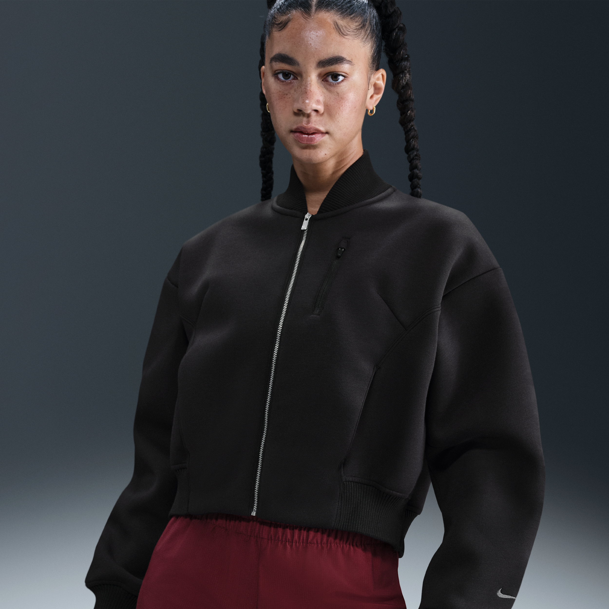 Giacca Destroyer oversize Nike Modern Fleece – Donna - Nero