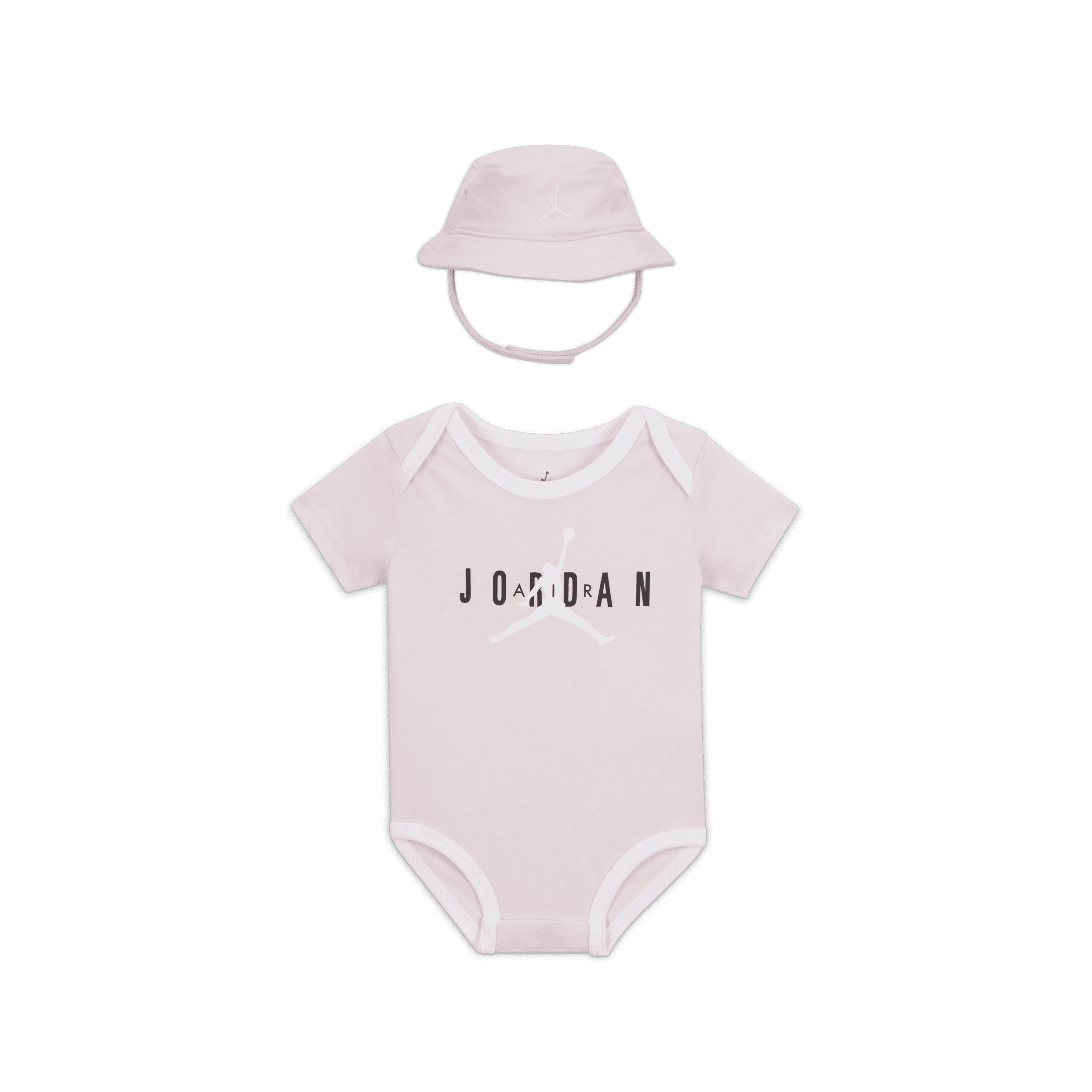 Jordan Jumpman Bucket Hat and Bodysuit Set-bodysuitsæt til babyer (0-6 mdr.) - Pink