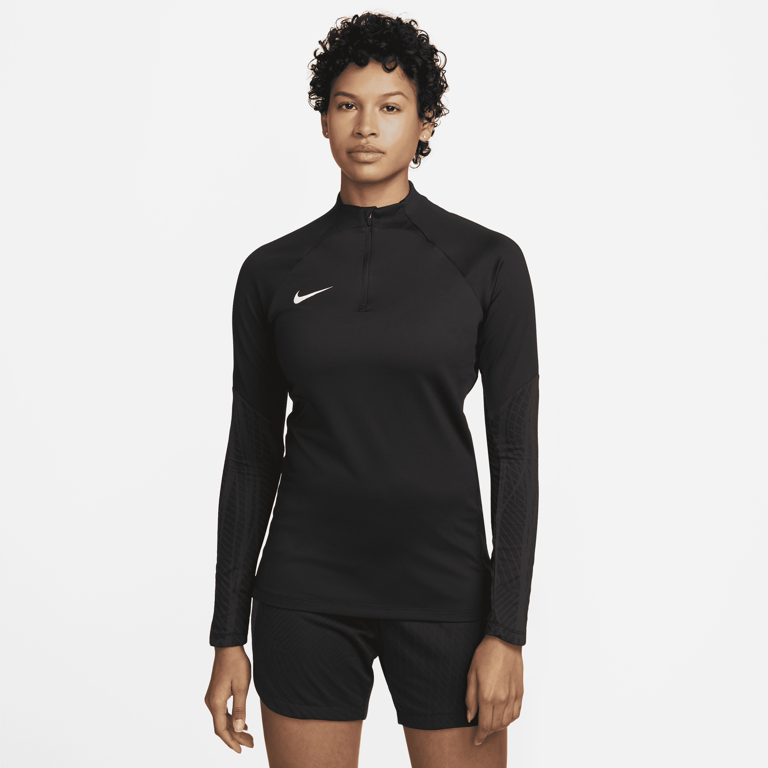 Nike Dri-FIT Strike Voetbaltrainingstop met lange mouwen voor dames - Zwart