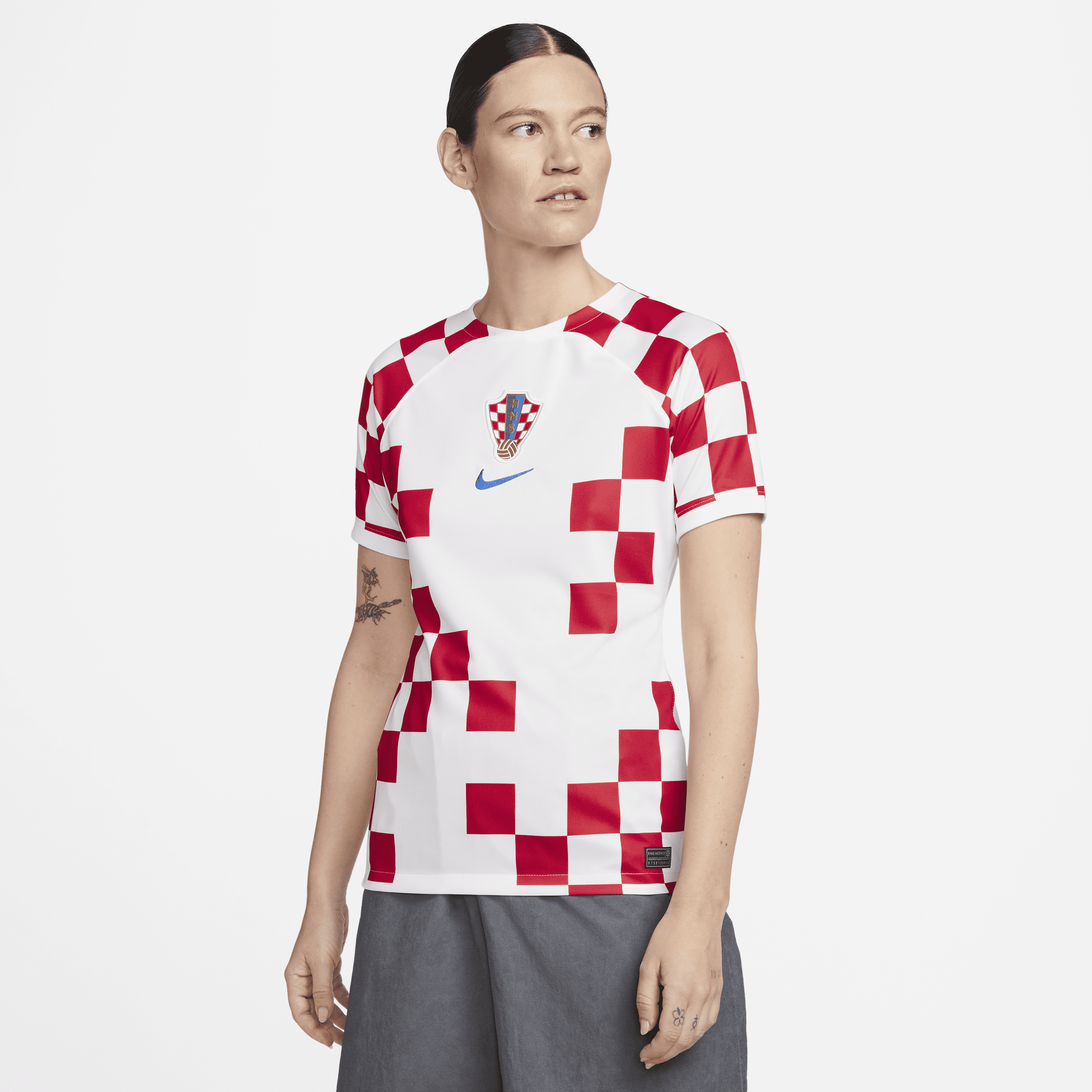 Kroatien 2022/23 Stadium Home Nike Dri-FIT-fodboldtrøje til kvinder - hvid